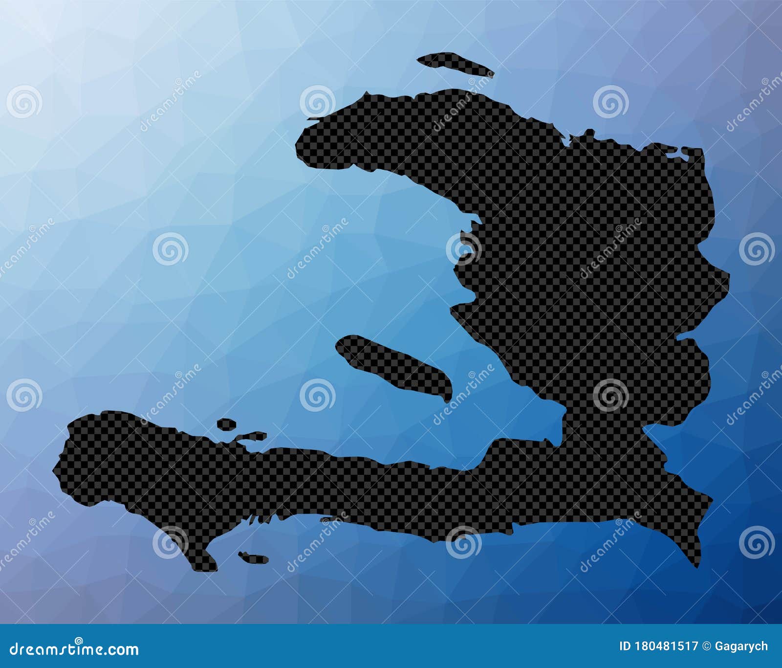 Haitian Low Poly Regions. Cartoon Vector 186714219