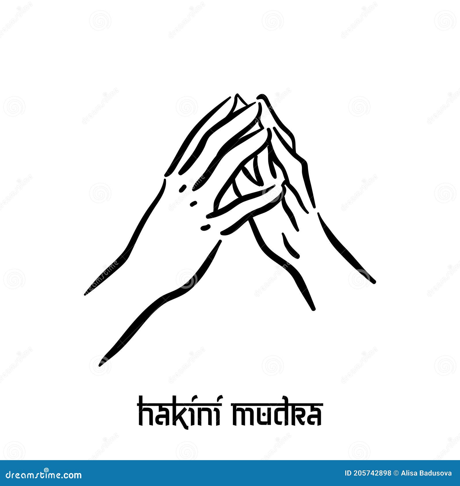 Hakini Mudra. Hand Spirituality Hindu Yoga of Fingers Gesture ...