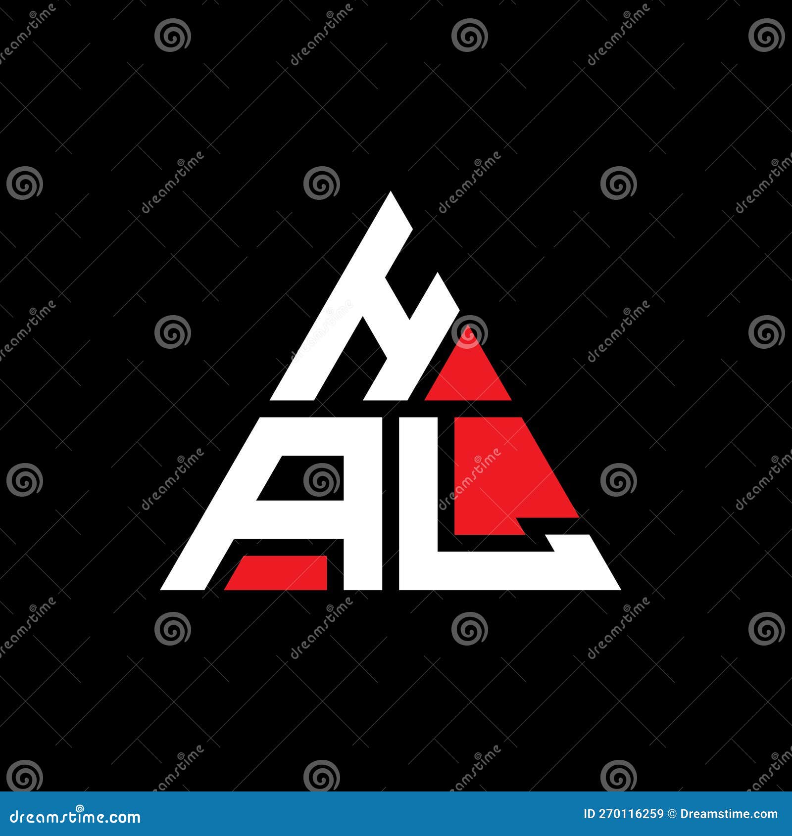 hal triangle letter logo  with triangle . hal triangle logo  monogram. hal triangle  logo template with red