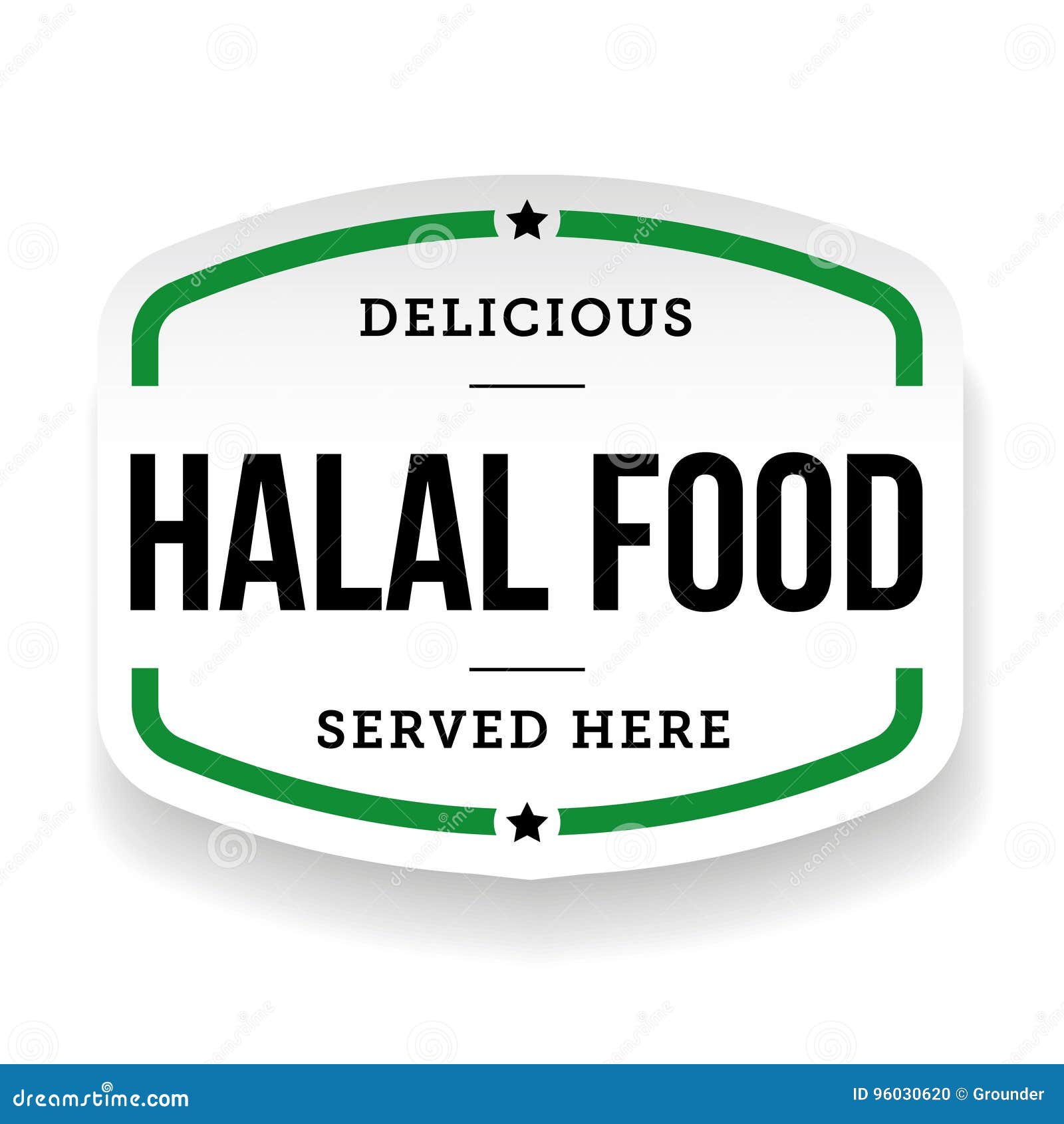 halal food vintage label