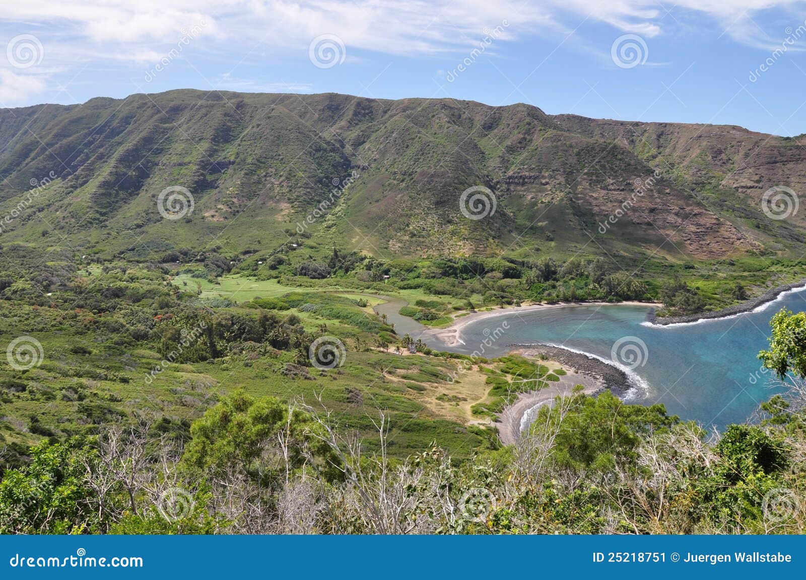 Halawa Bay, Molokai, Hawaii Stock Image Image of vegetation, travel