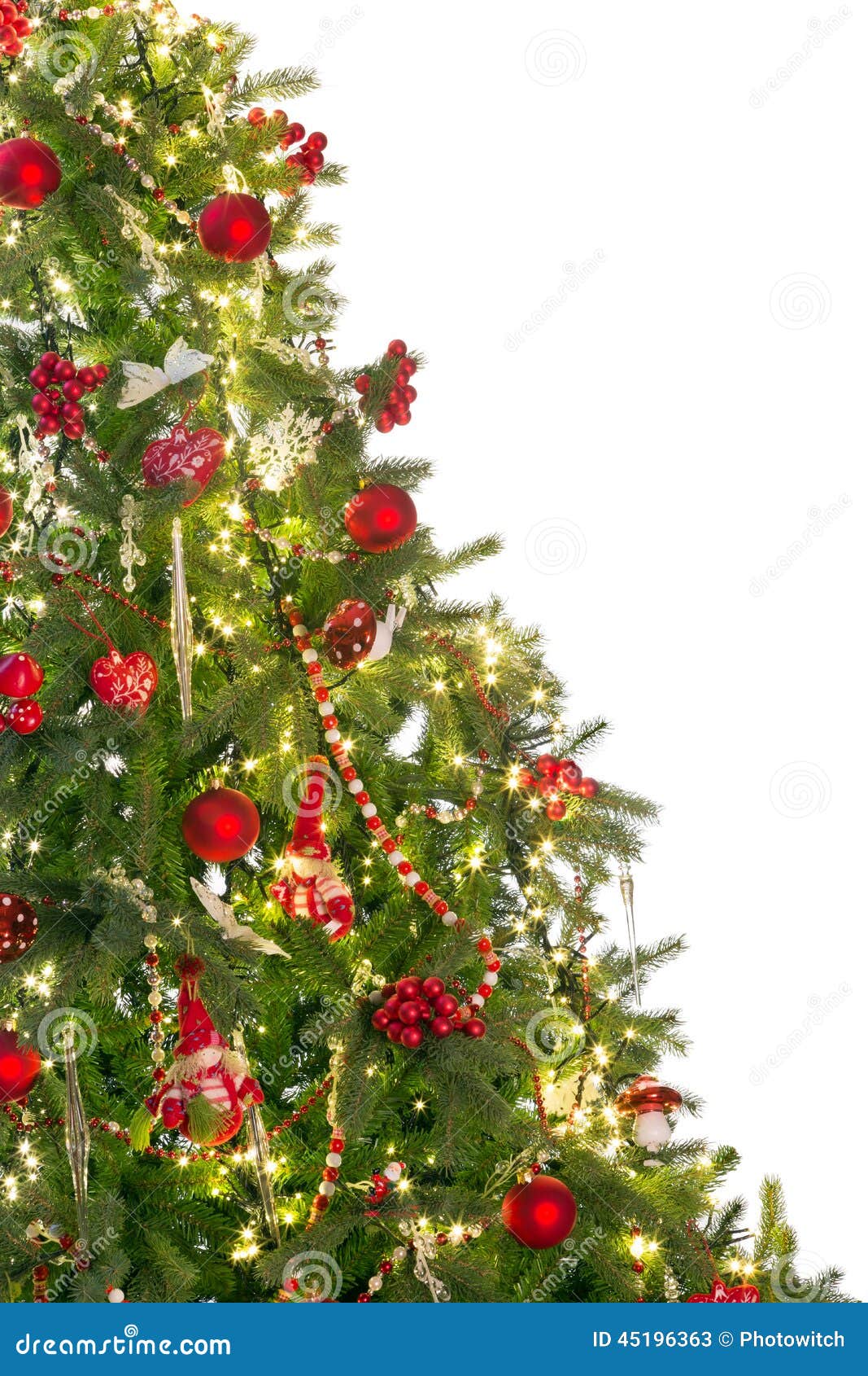 Half christmas tree stock image. Image of space, decor 45196363