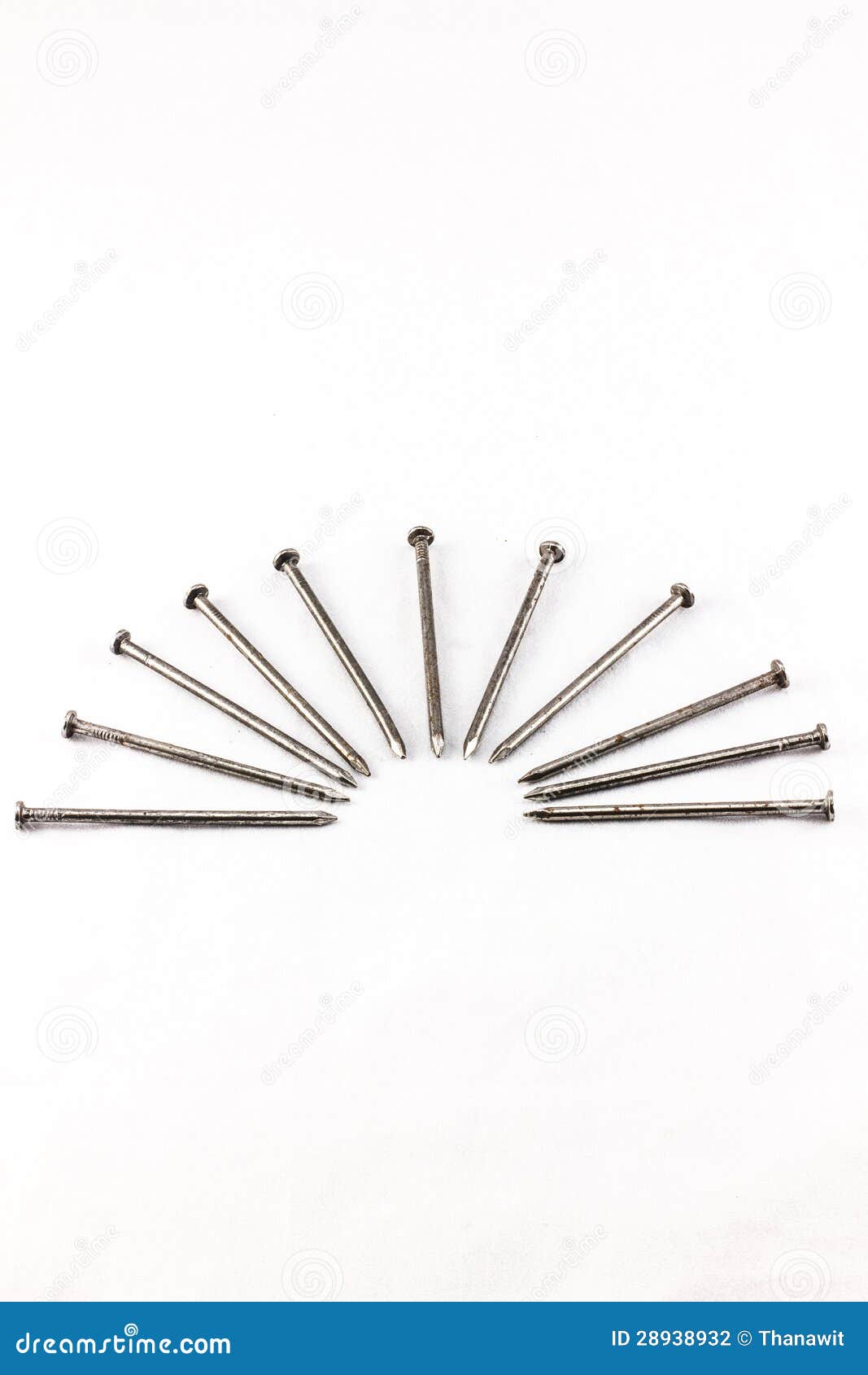 Half Circle Nails stock photo. Image of repair, hardware 28938932
