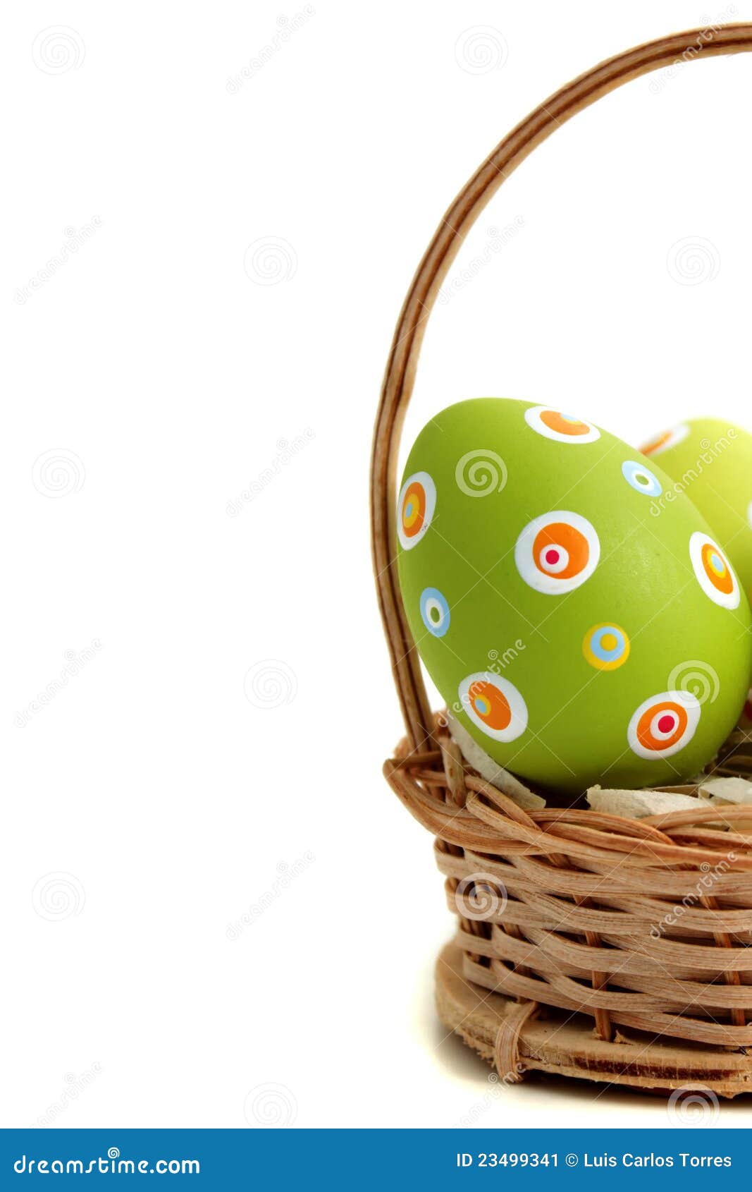 Half Easter eggs basket stock image. Image of white, blue 23499341