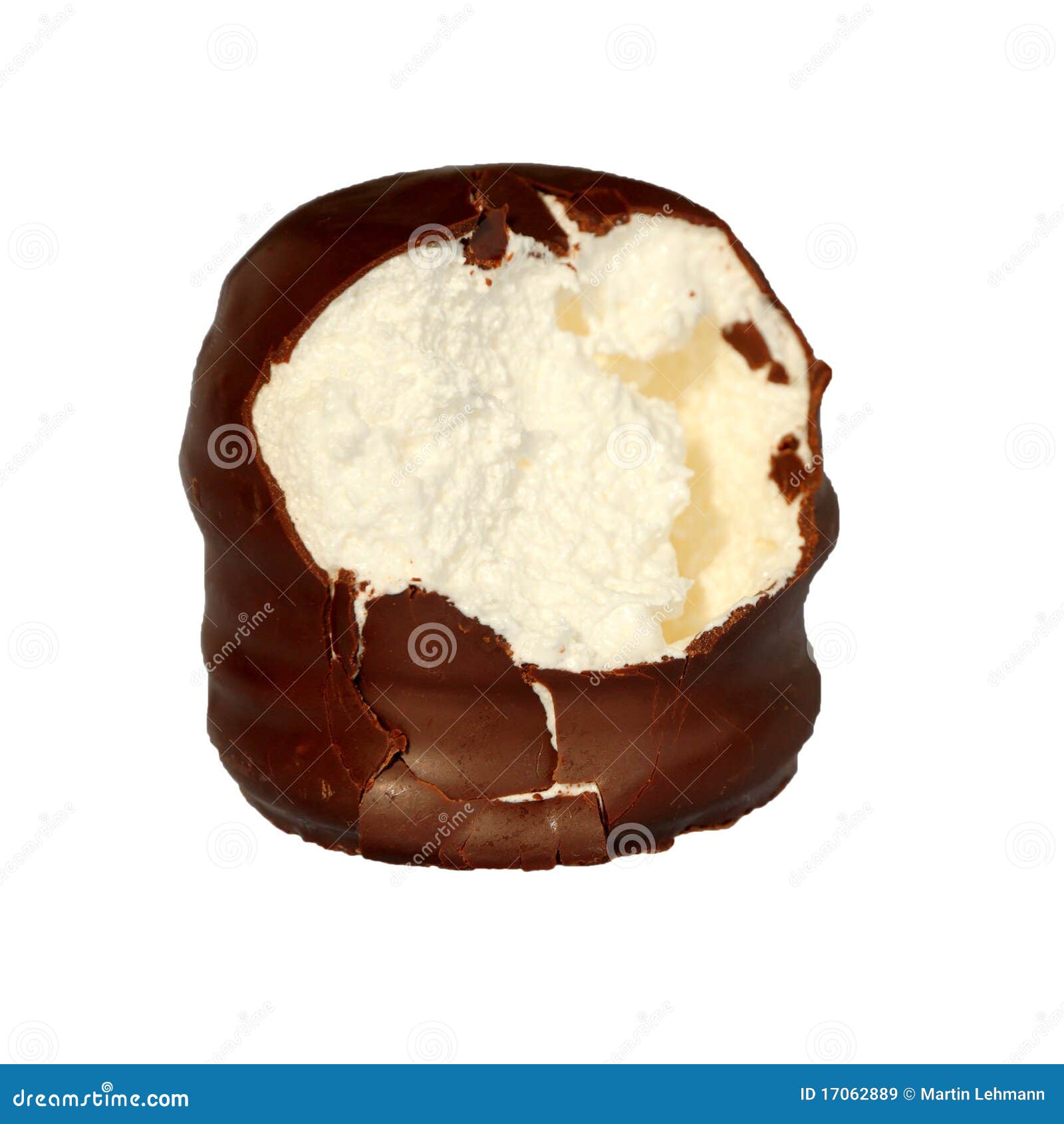 Half Eaten Foam Kiss Isolated Stock Image Image of desert, cravings