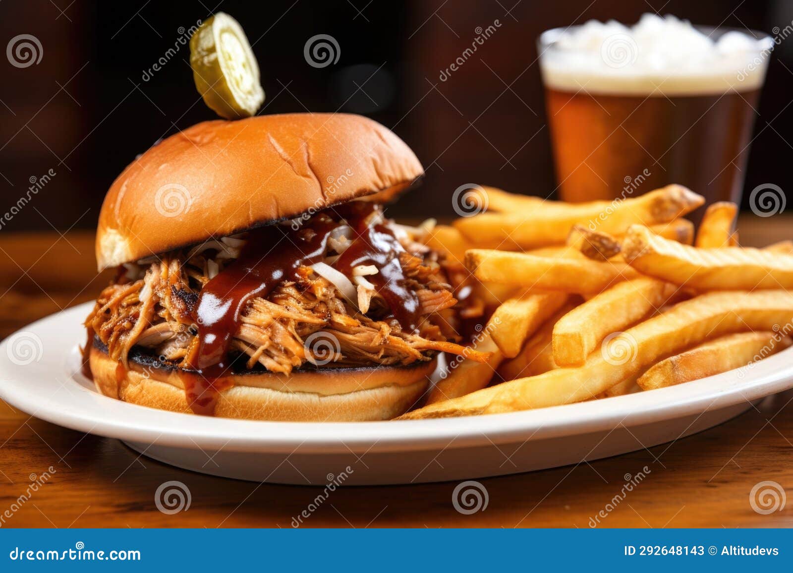 Halfeaten Pulled Pork Sandwich on a Toasted Brioche Bun Stock Image Image of pork, meat