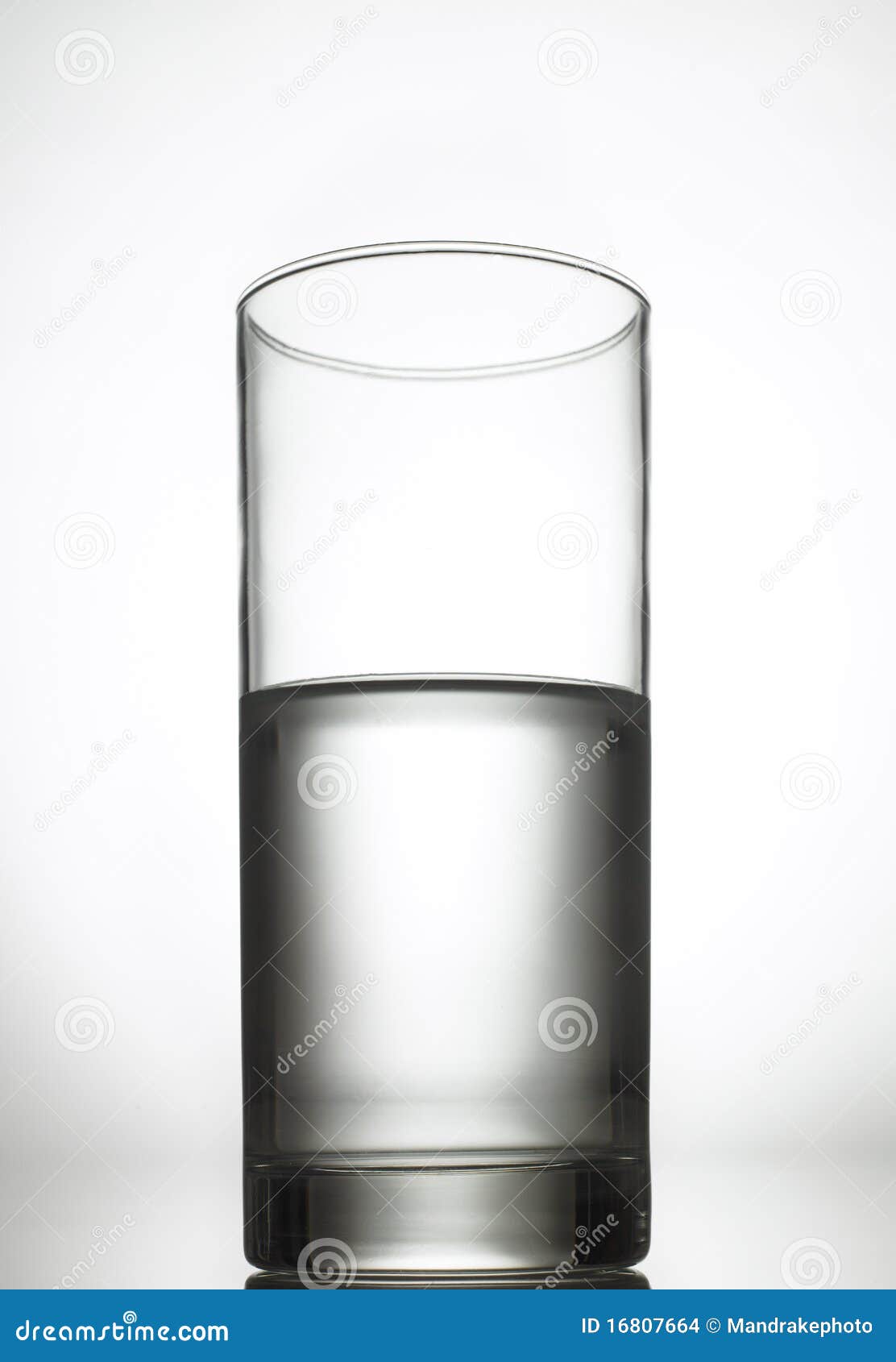 Half filled glass stock photo. Image of object, water 16807664