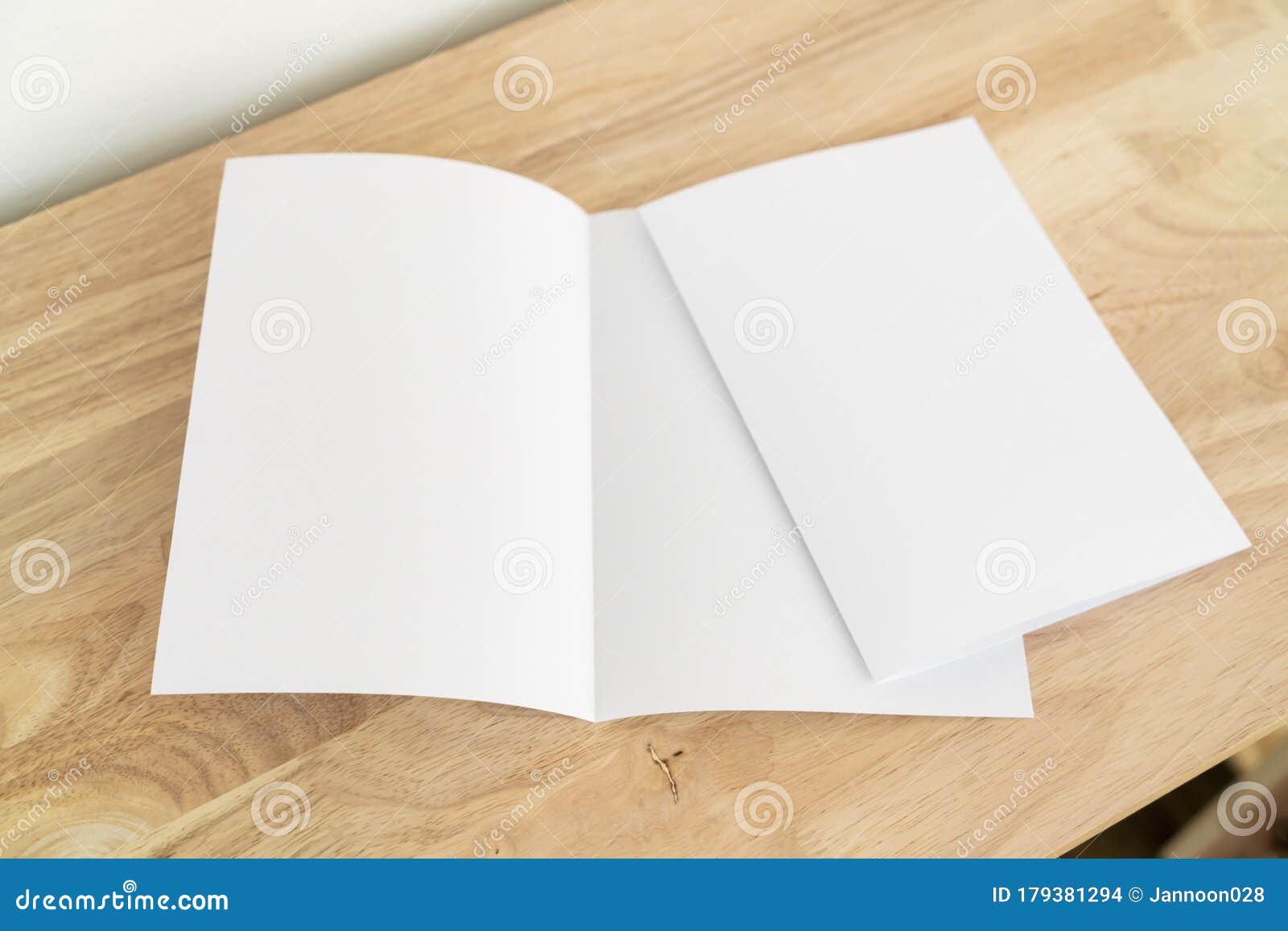 A4 Halffold Brochure Blank White Template for Mock Up and Presentation
