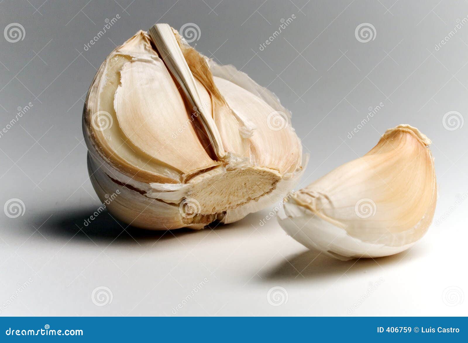 Half Garlic and Clove stock image. Image of ingredient 406759