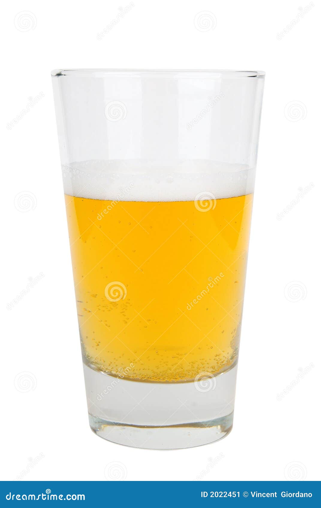 Half a glass of light beer stock image. Image of alcoholism 2022451