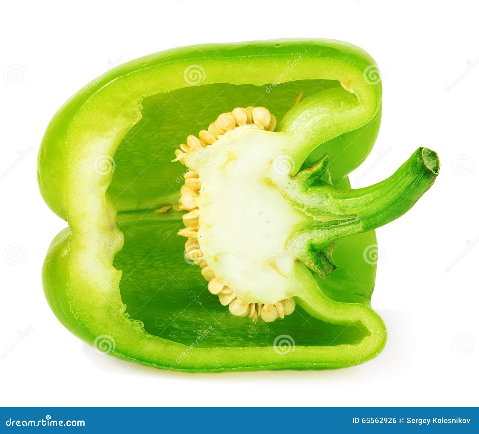 Half Green Bell Pepper Isolated on White Stock Photo Image of kitchen