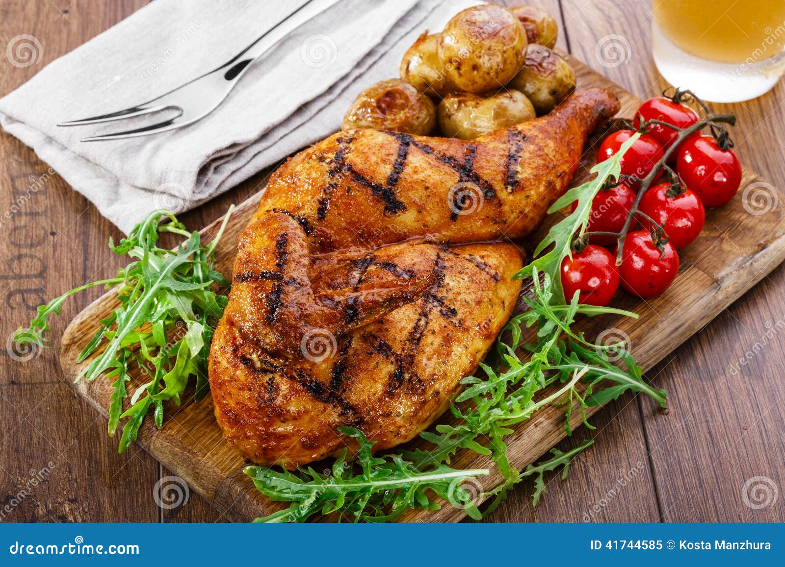 Half grilled chicken stock image. Image of roasted, baked 41744585