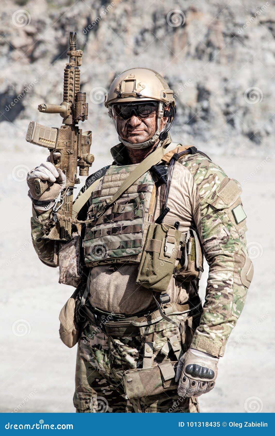 Special Forces Operator stock image. Image of posing - 101318435