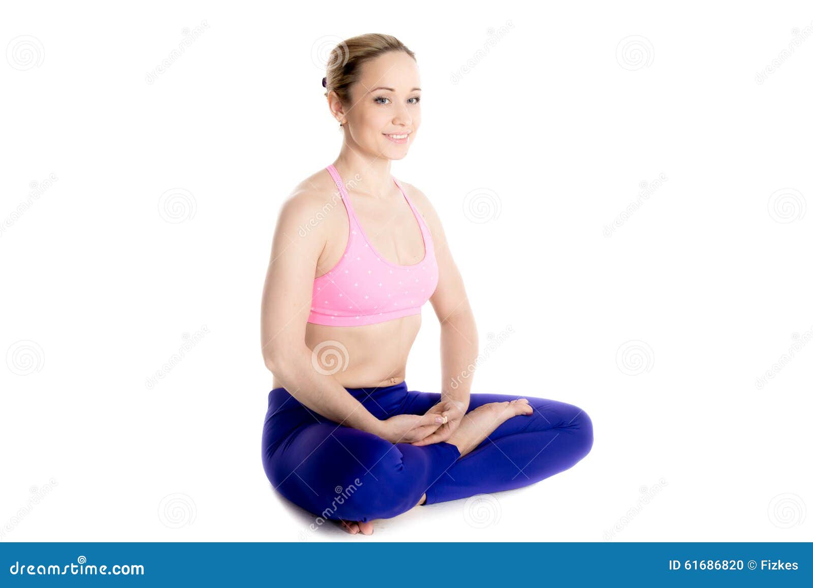 Pretty Girl Crosslegged Meditation Pose Stock Photo 166628087 | Shutterstock