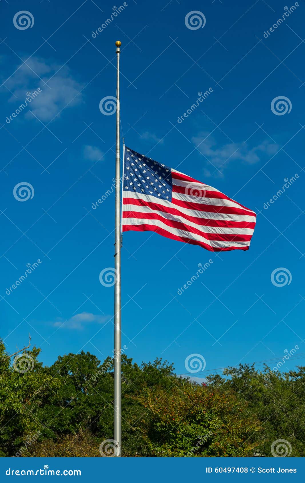 Half Mast stock photo. Image of united, honor, mast, symbol 60497408