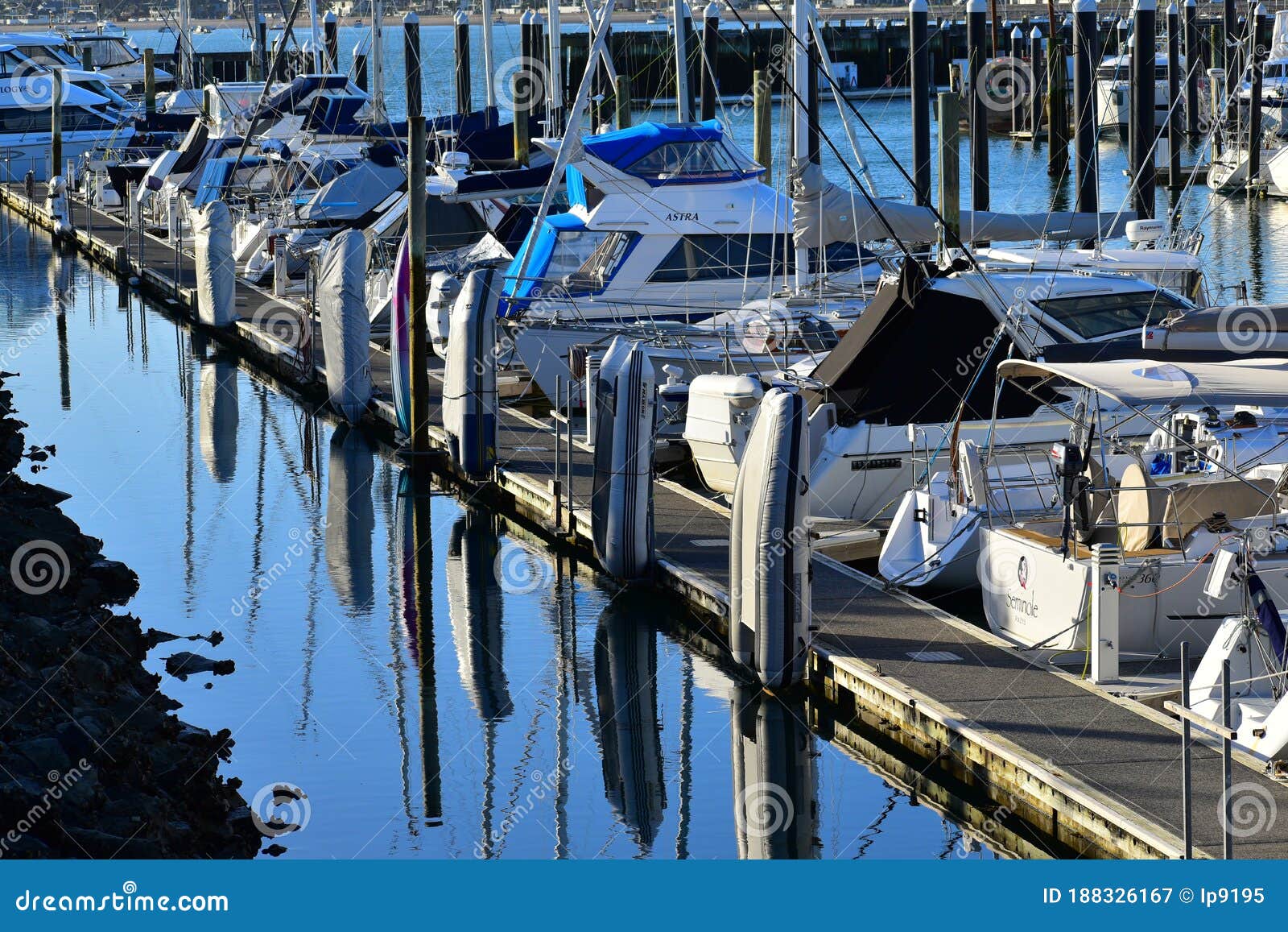 Half Moon Bay Marina and Boats Editorial Photography - Image of ...