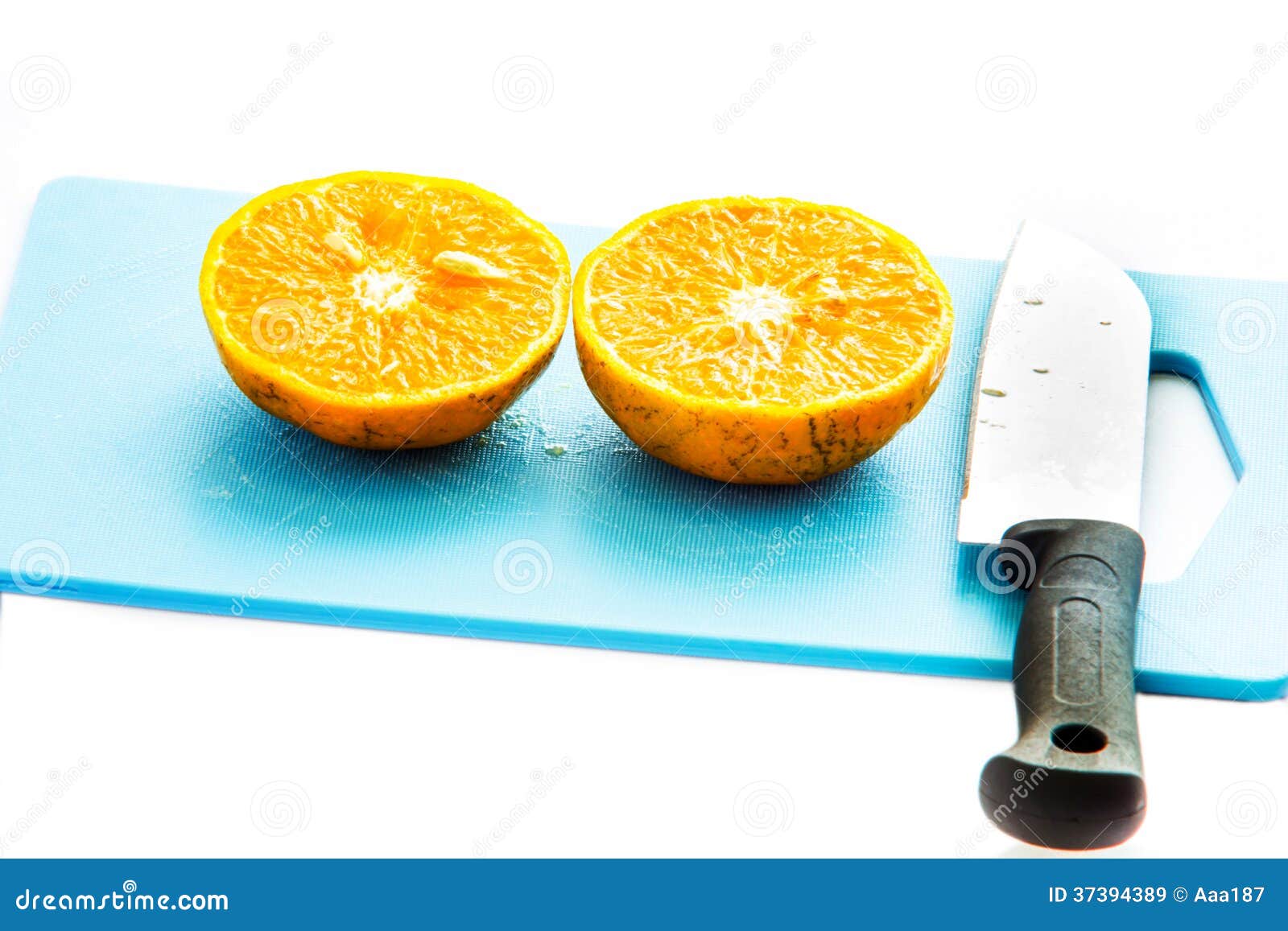 A Half of Orange Fruit and Knife Stock Image Image of heap, nature