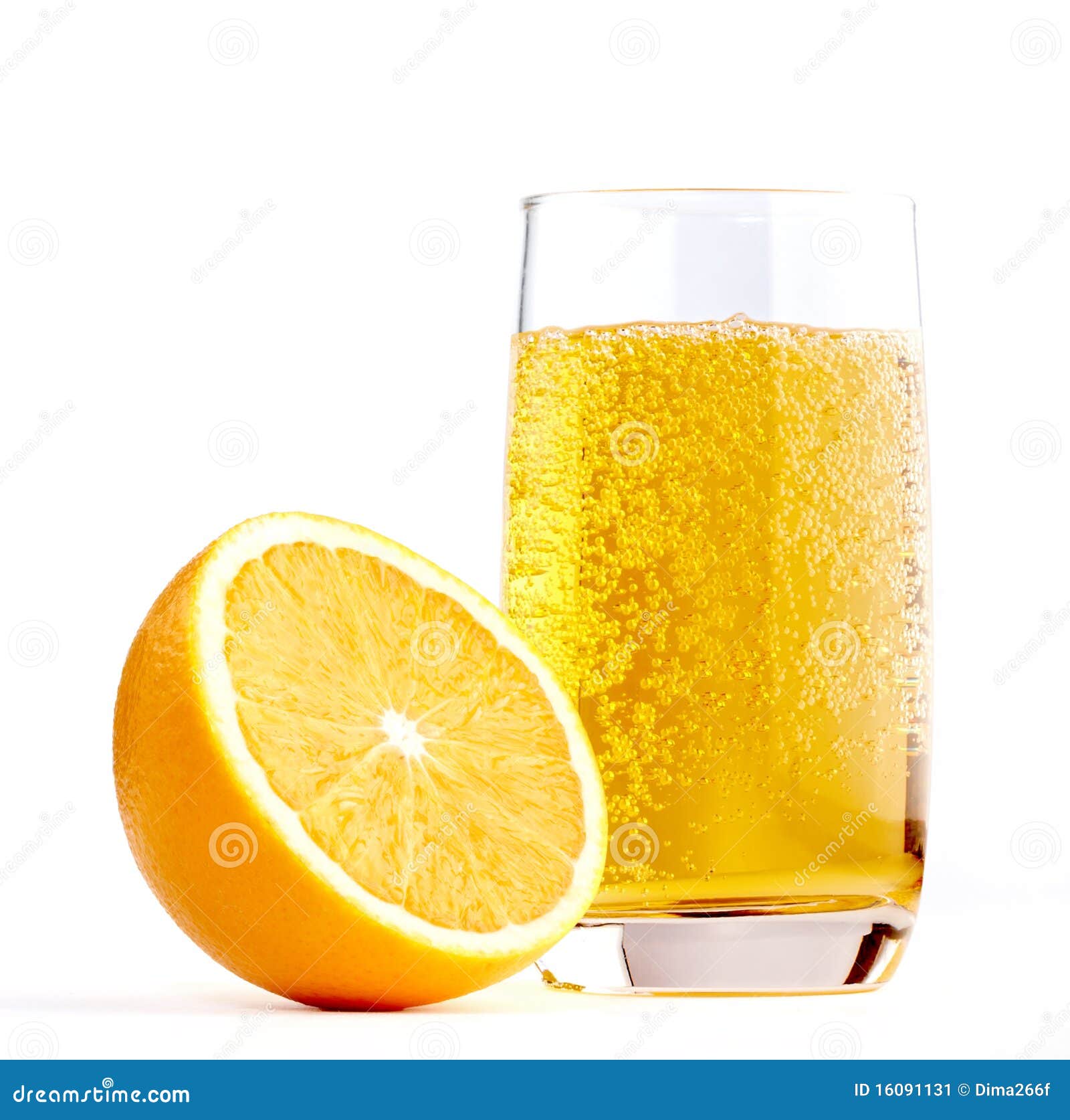 Half of a Orange with Glass of Lemonade Stock Image Image of clipping