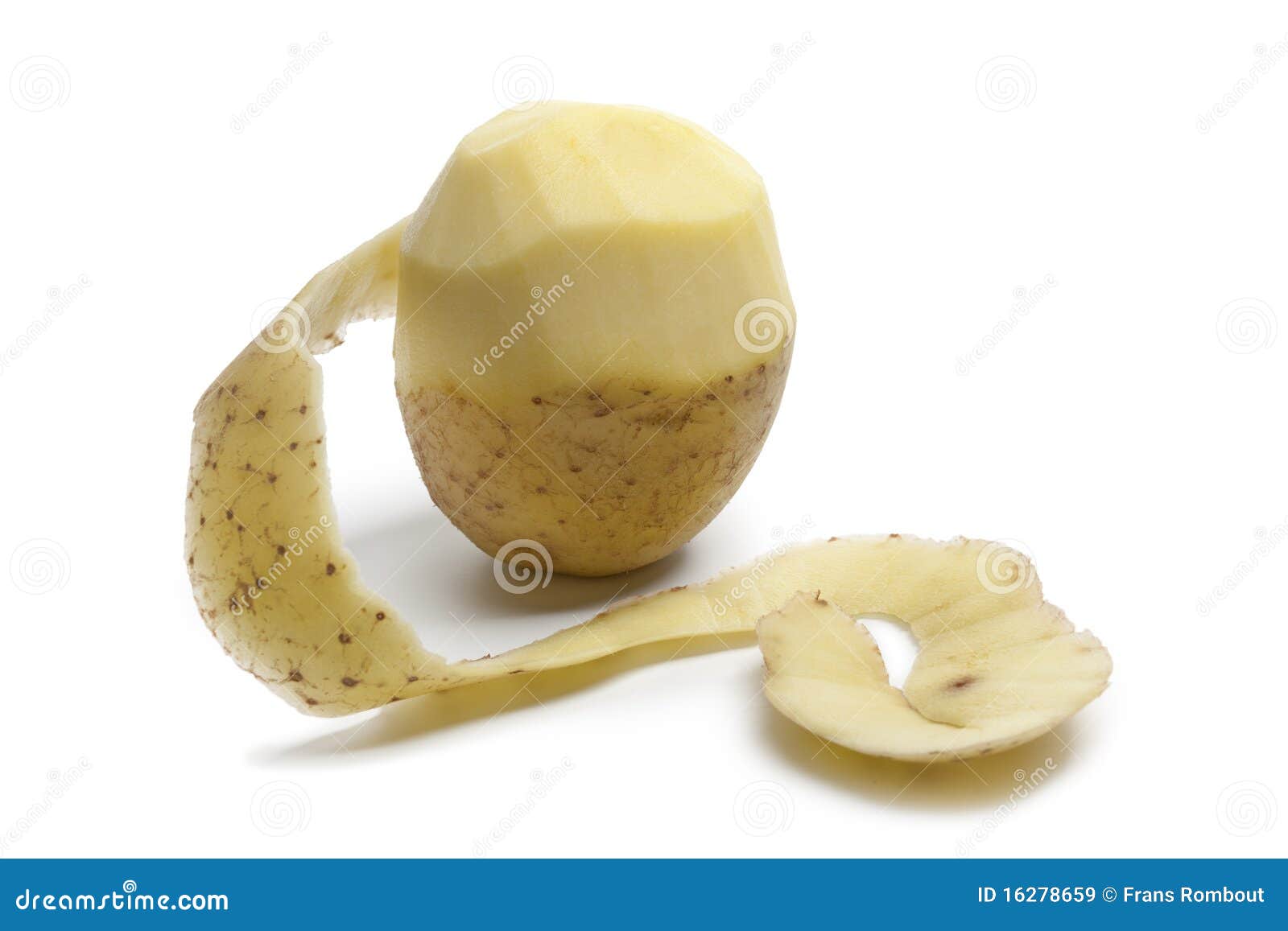 Half peeled potato stock image. Image of peeled, food 16278659