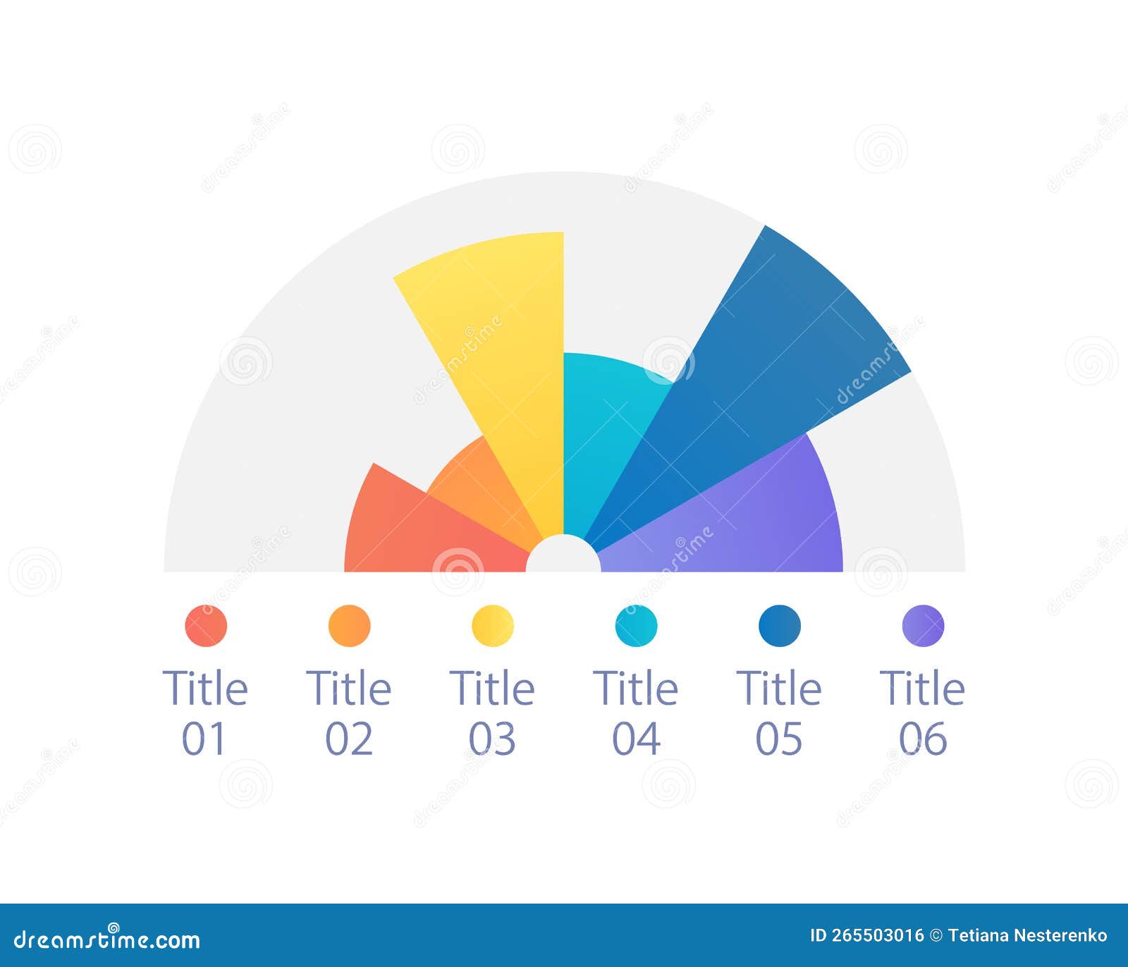 Half Pie Infographic Chart Design Template Stock Vector - Illustration ...