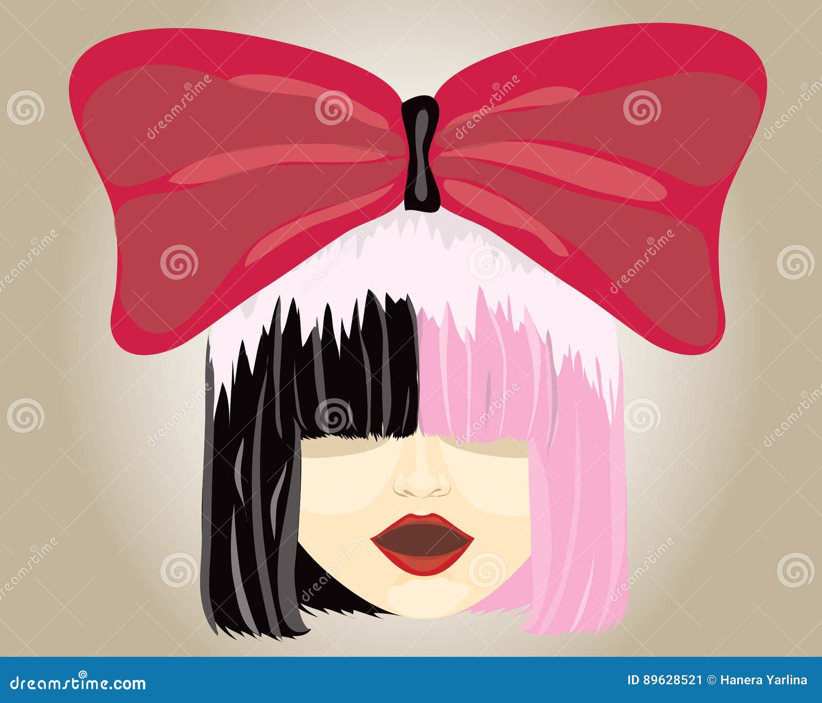 Half Pink Half Black Hair Woman Stock Illustration Illustration Of White Desktop Half Pink Half Black Hair Woman Stock Illustration Illustration Of White Desktop
