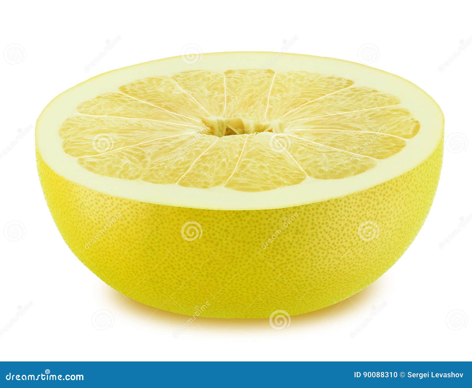 Half Of Pomelo Isolated On A White Background. Stock Photo Image of