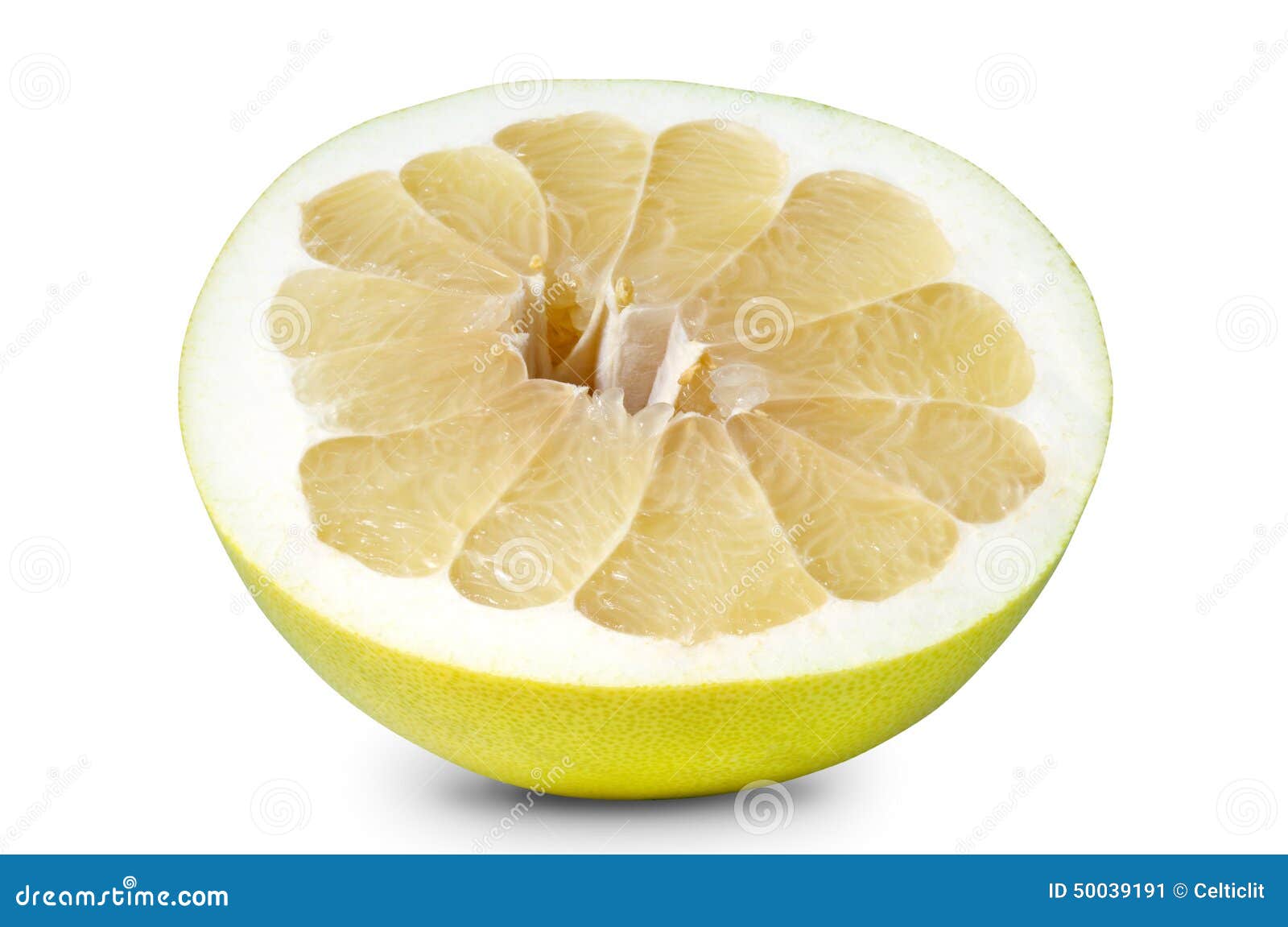 Half of Pomelo Isolated on White with Clipping Stock Image Image of