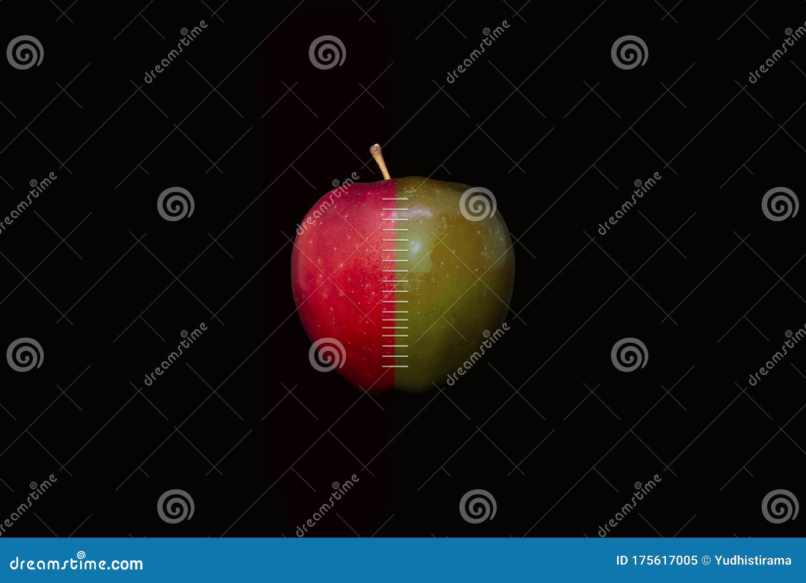 Half Red and Half Green Apple Stock Image Image of freshness, closeup