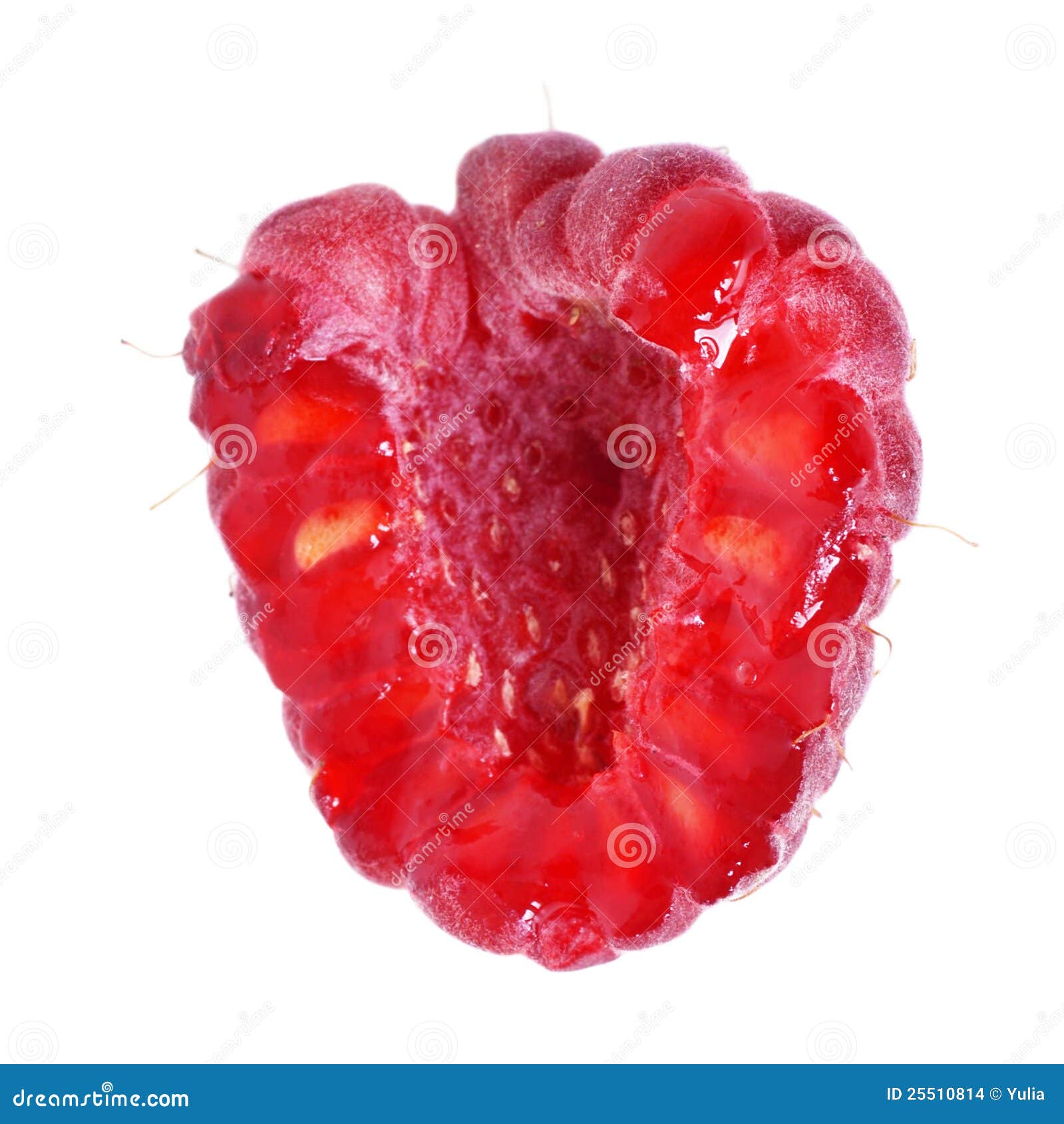 Half Of Red Raspberry Stock Images - Image: 25510814