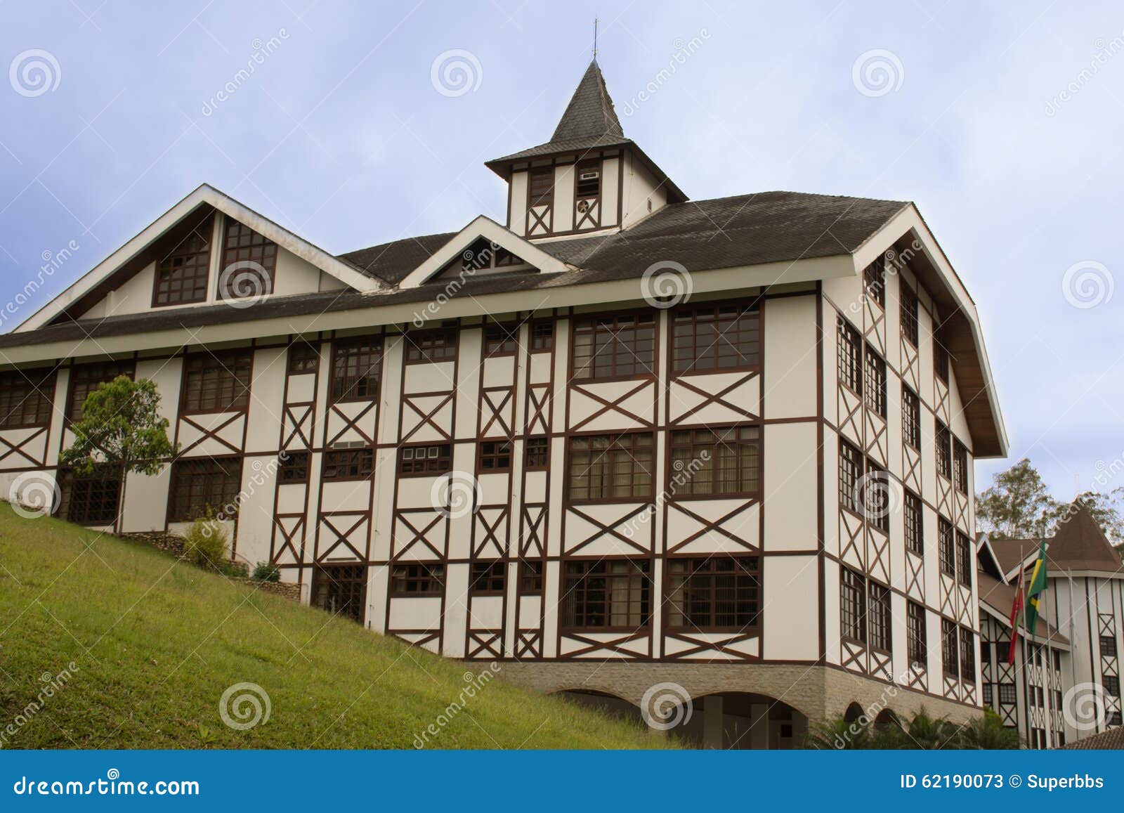 half-timbered building in the style - brusque - santa catarina, brasil