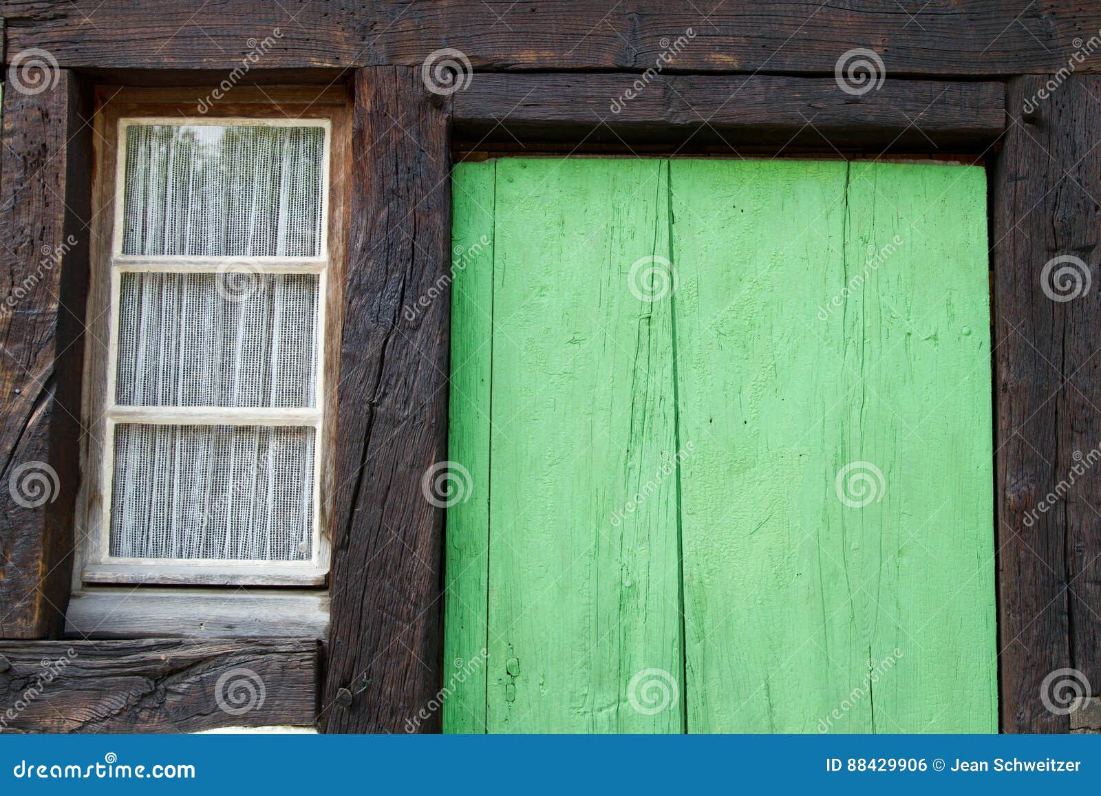 half timbered house at the ecomusee in alsace