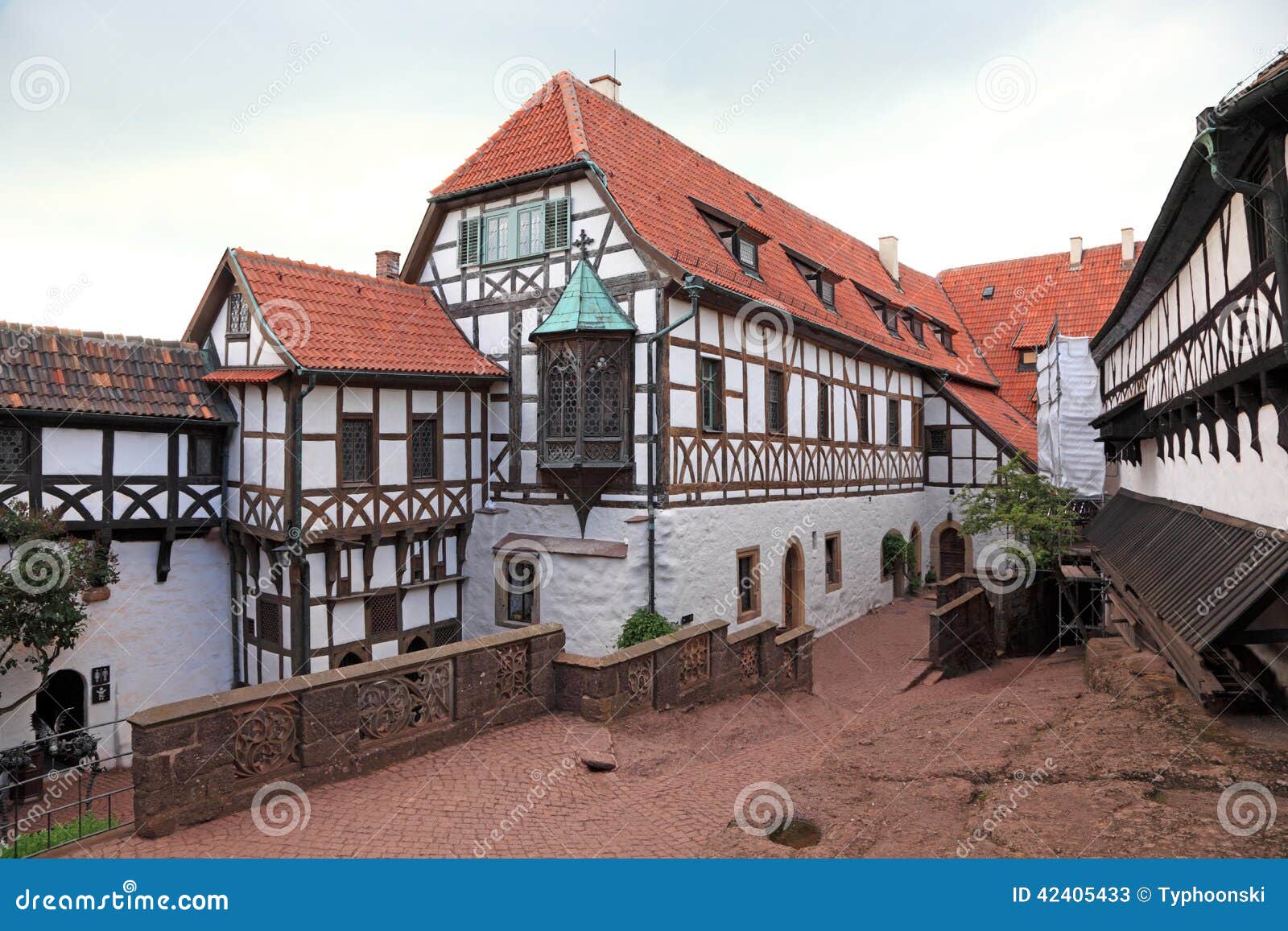 Half Timbered House in Thuringia, Germany Stock Image Image of