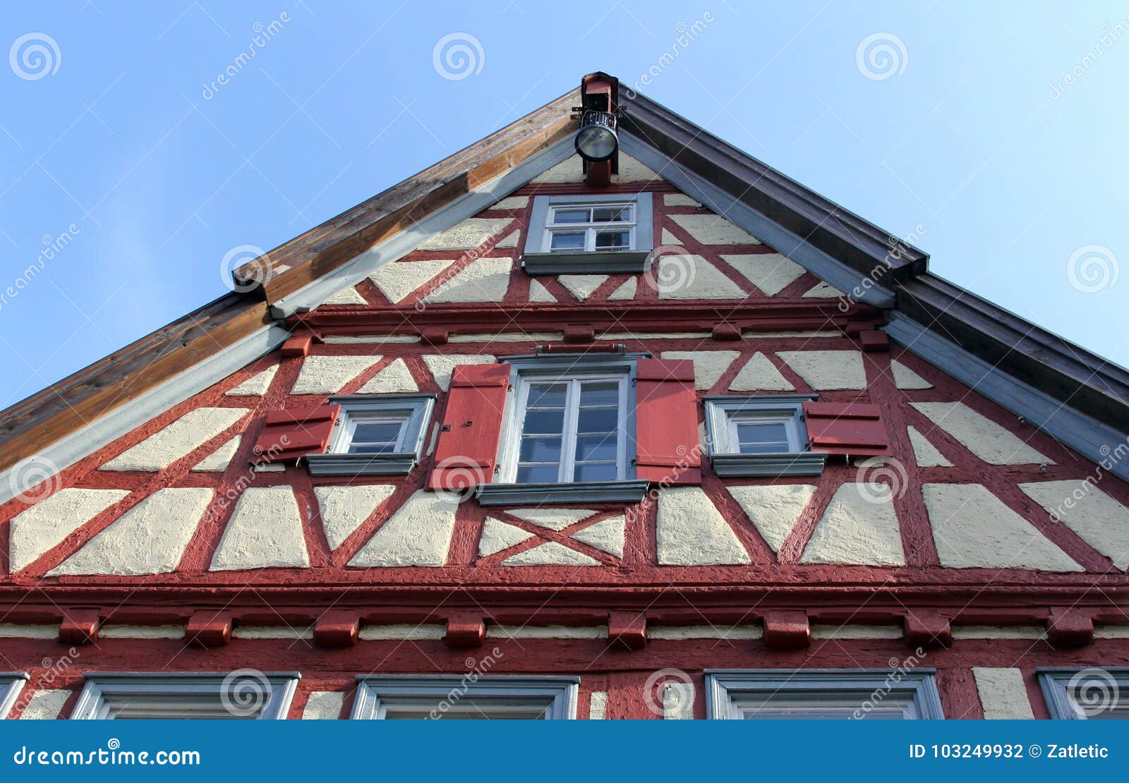 Halftimbered Old House in Aalen, Germany Stock Photo Image of