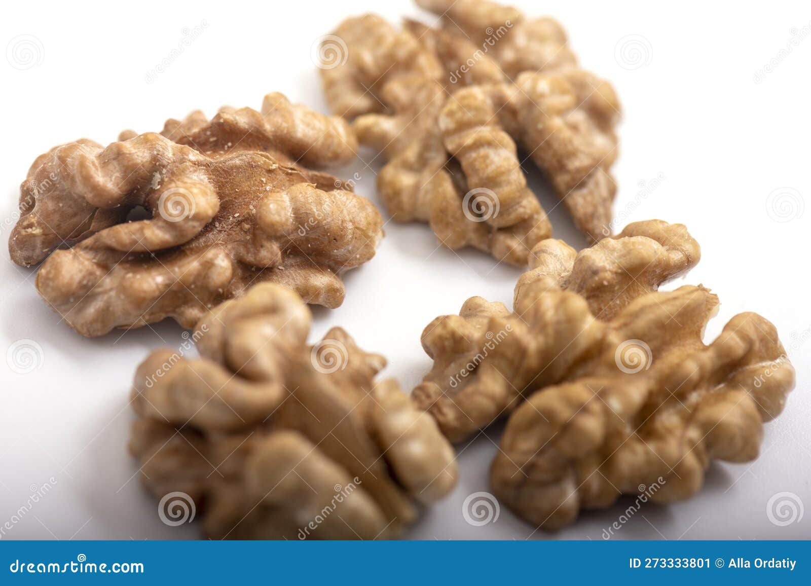 Half of the Walnut Kernels. Walnut Insides. Healthy Diet. Ingredients