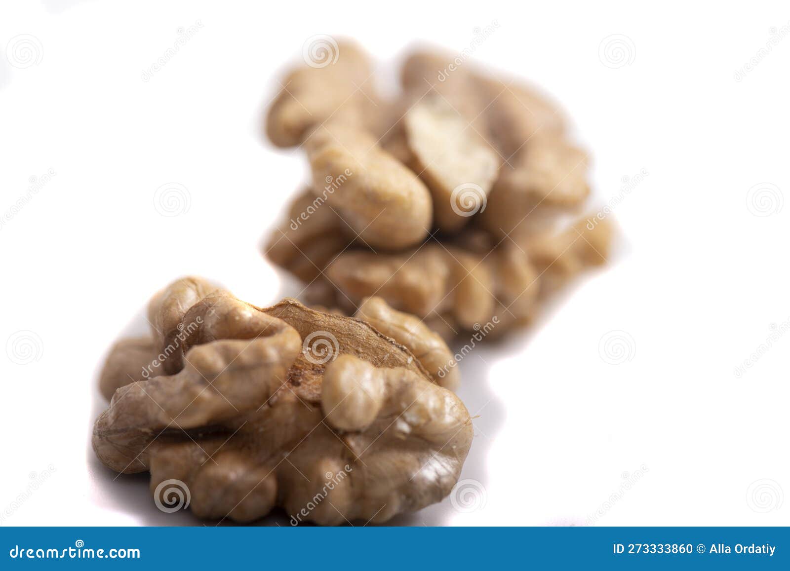 Half of the Walnut Kernels. Walnut Insides. Healthy Diet. Ingredients