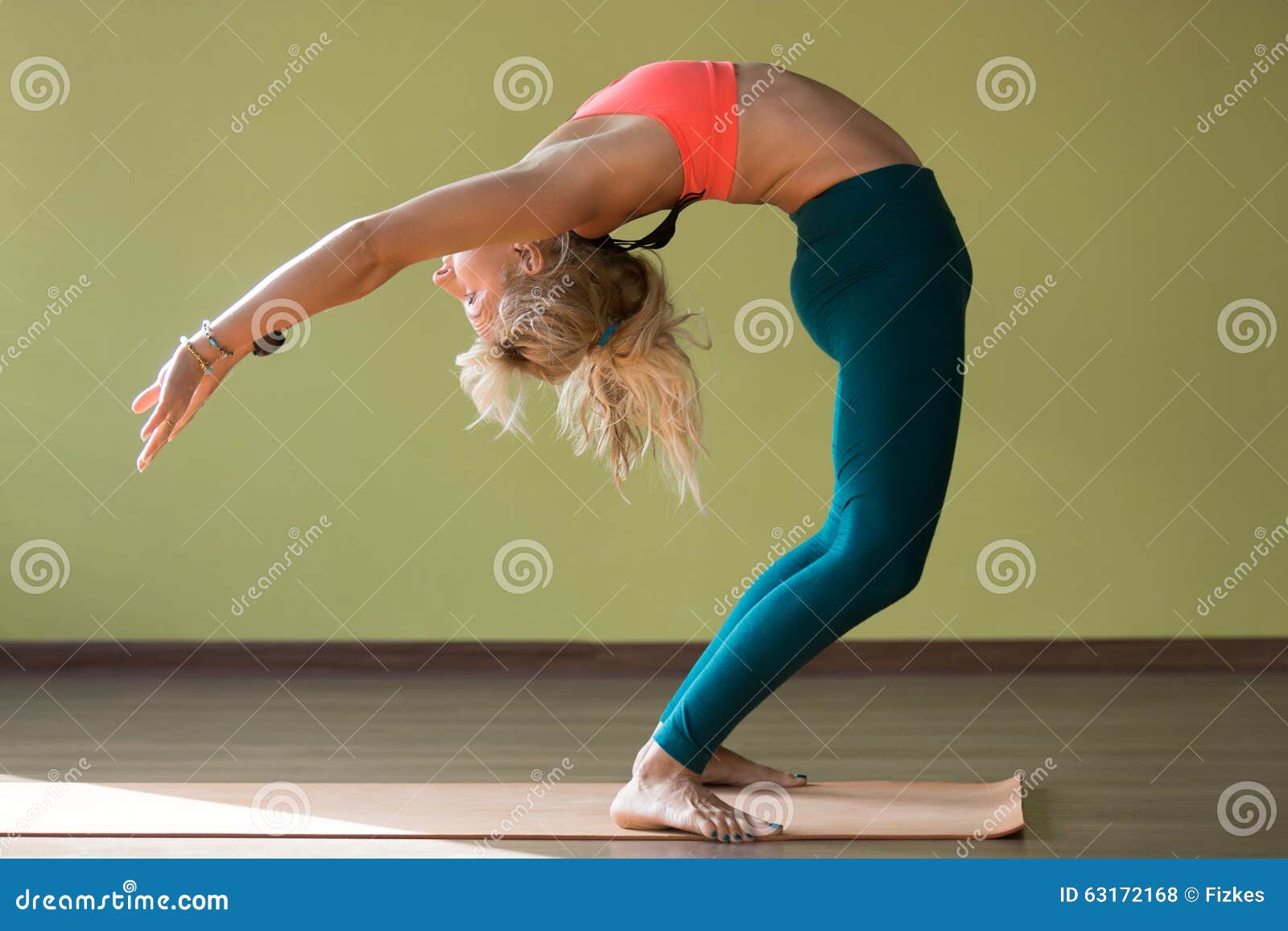 Half Wheel pose stock photo. Image of flexibility, practice - 63172168