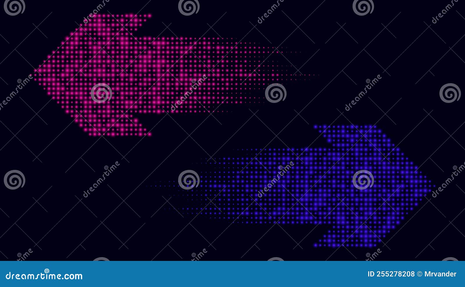 Halftone Arrows Set. Vector Transparent Light Effect Stock Vector ...