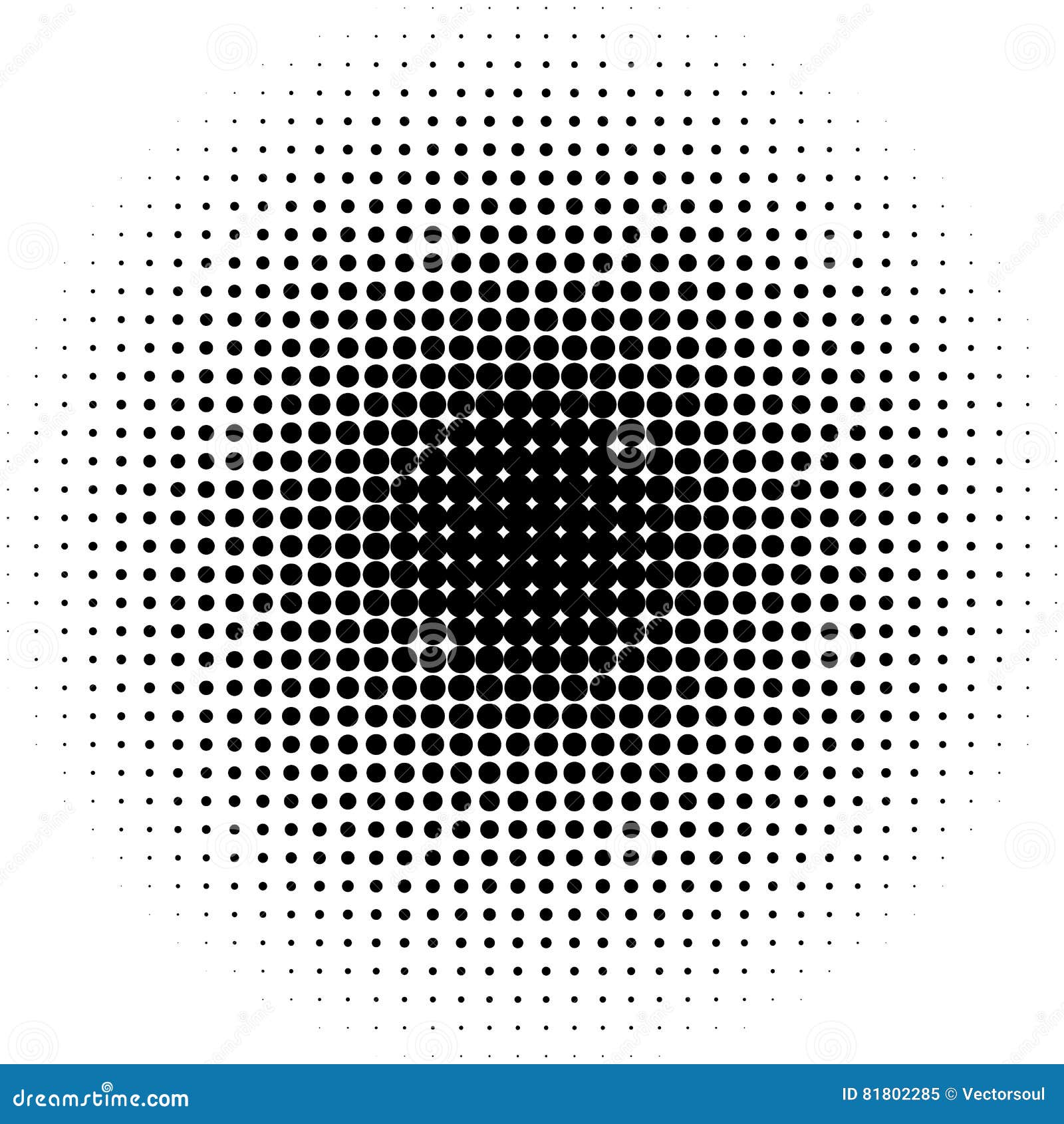halftone circles, halftone dots pattern. monochrome half-tone