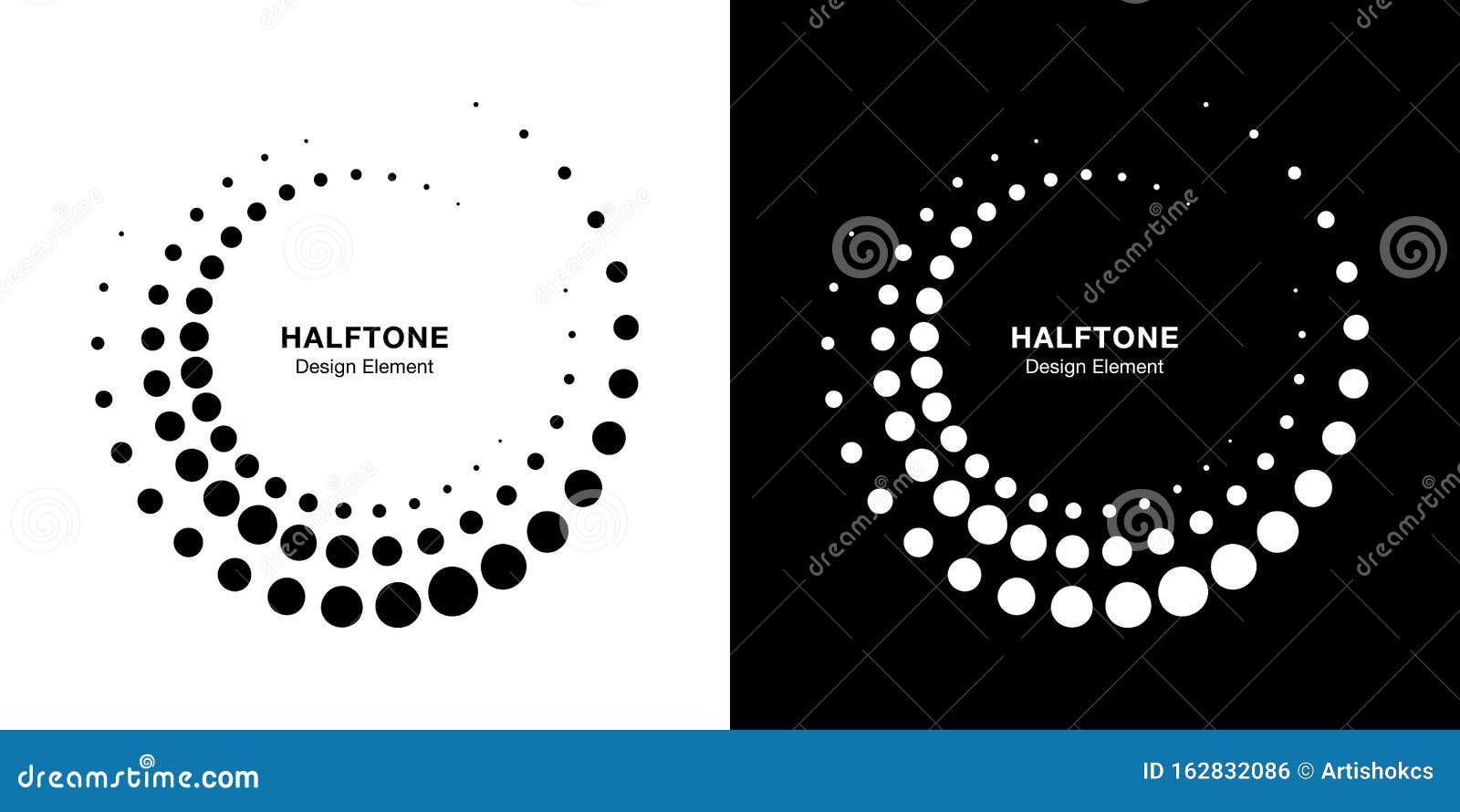halftone circular dotted frames set. circle dots  on the white background. logo  . 
