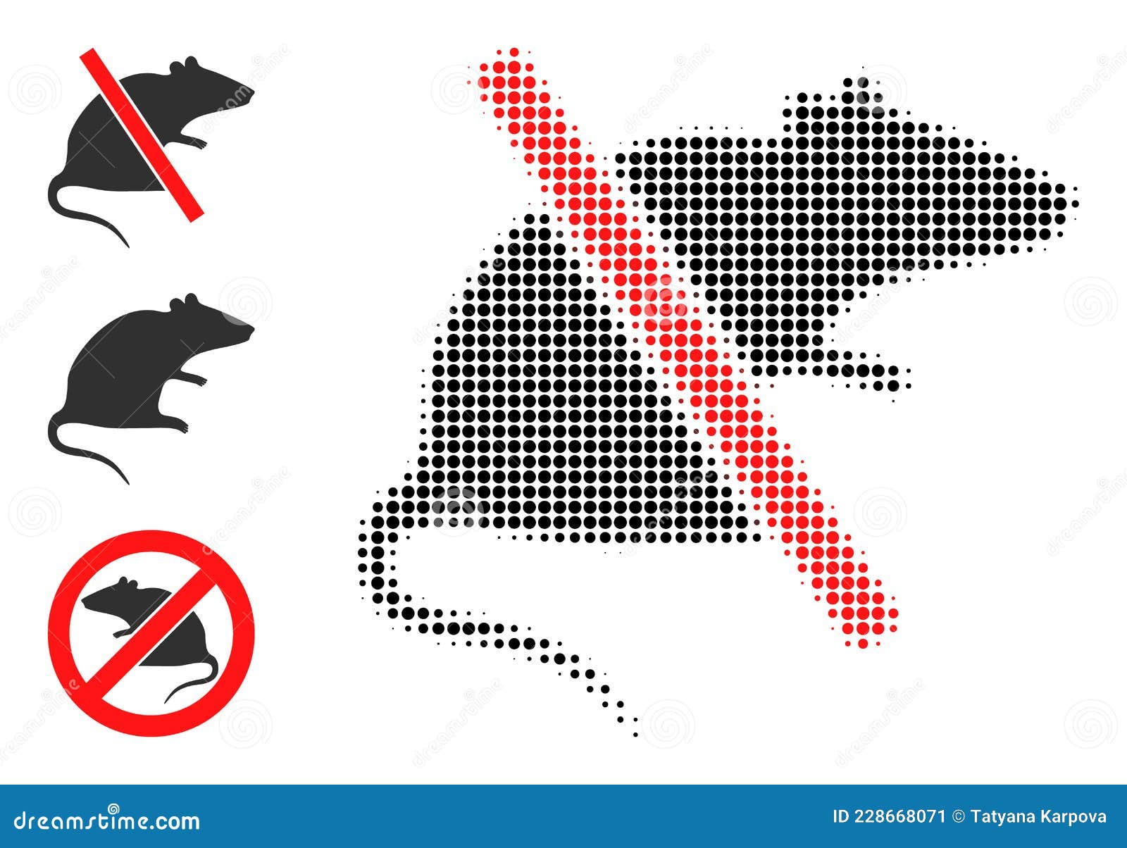 halftone dot  no rats icon