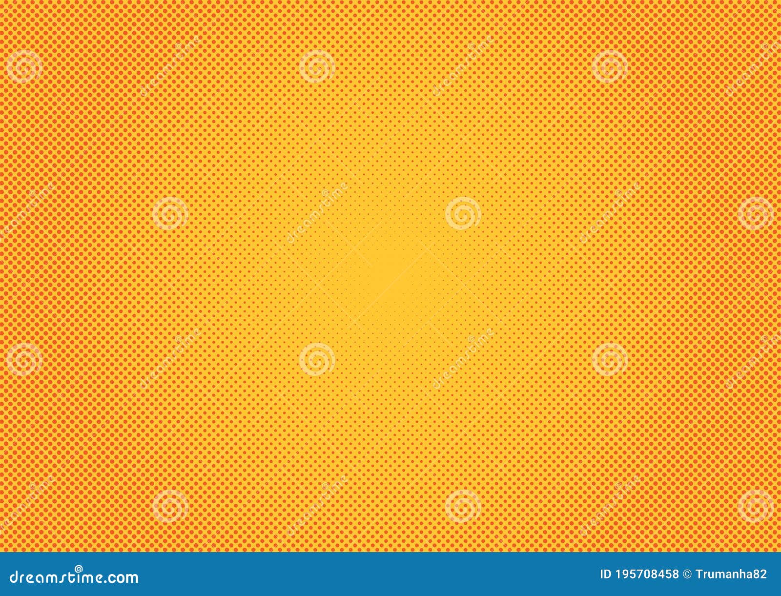  orange halftone dots pattern in yellow background