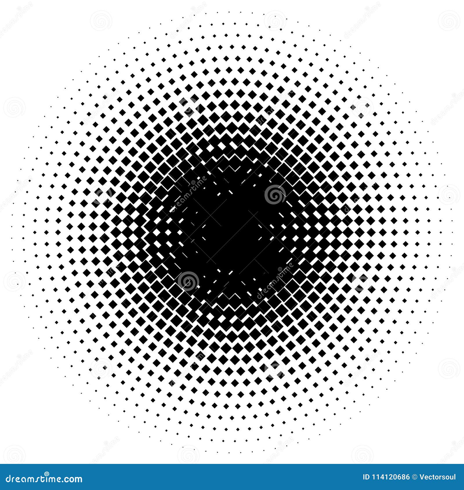 Halftone Element Abstract Geometric Graphic With Half Tone Pattern