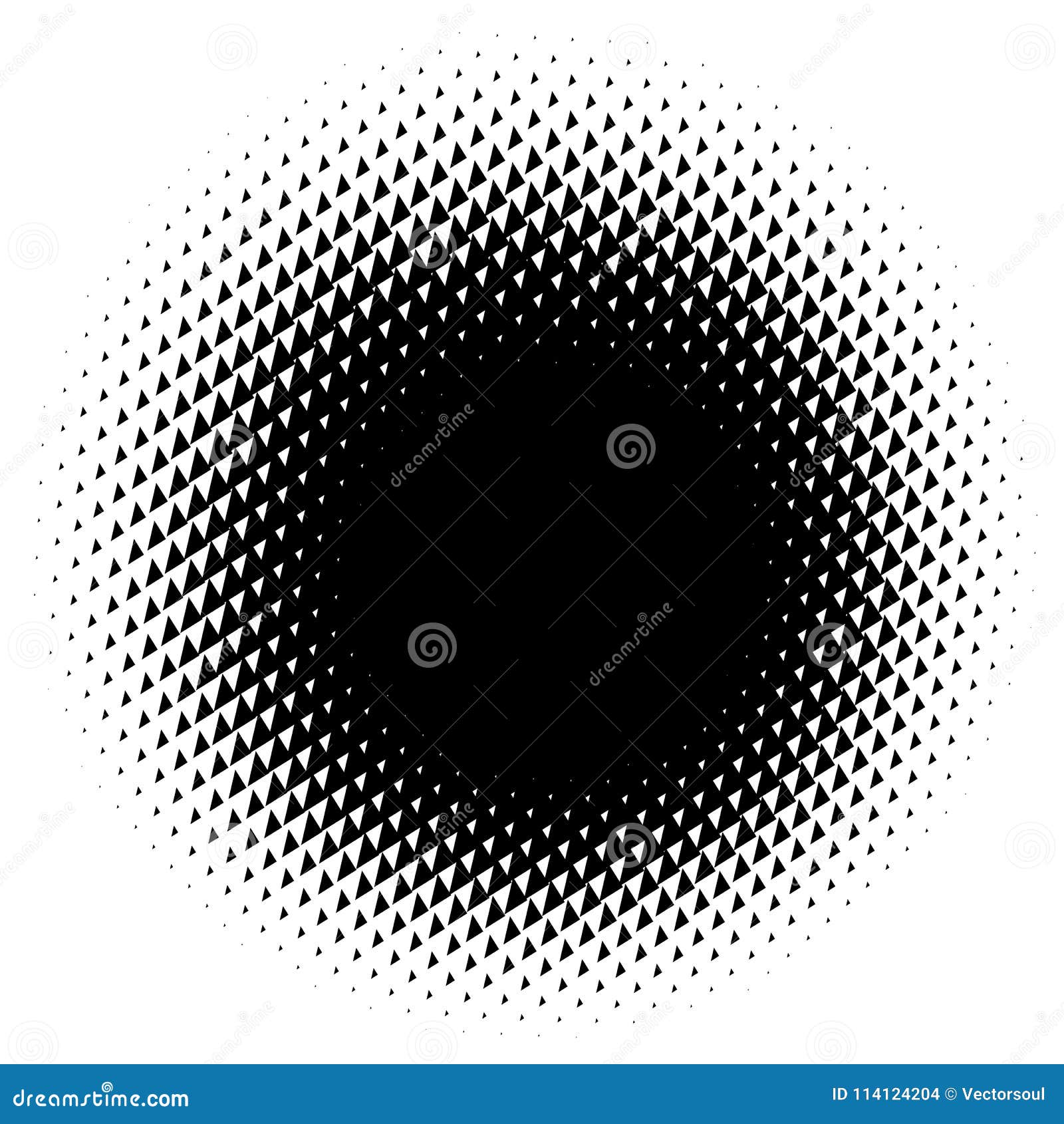 Halftone Element Abstract Geometric Graphic With Half Tone Pattern