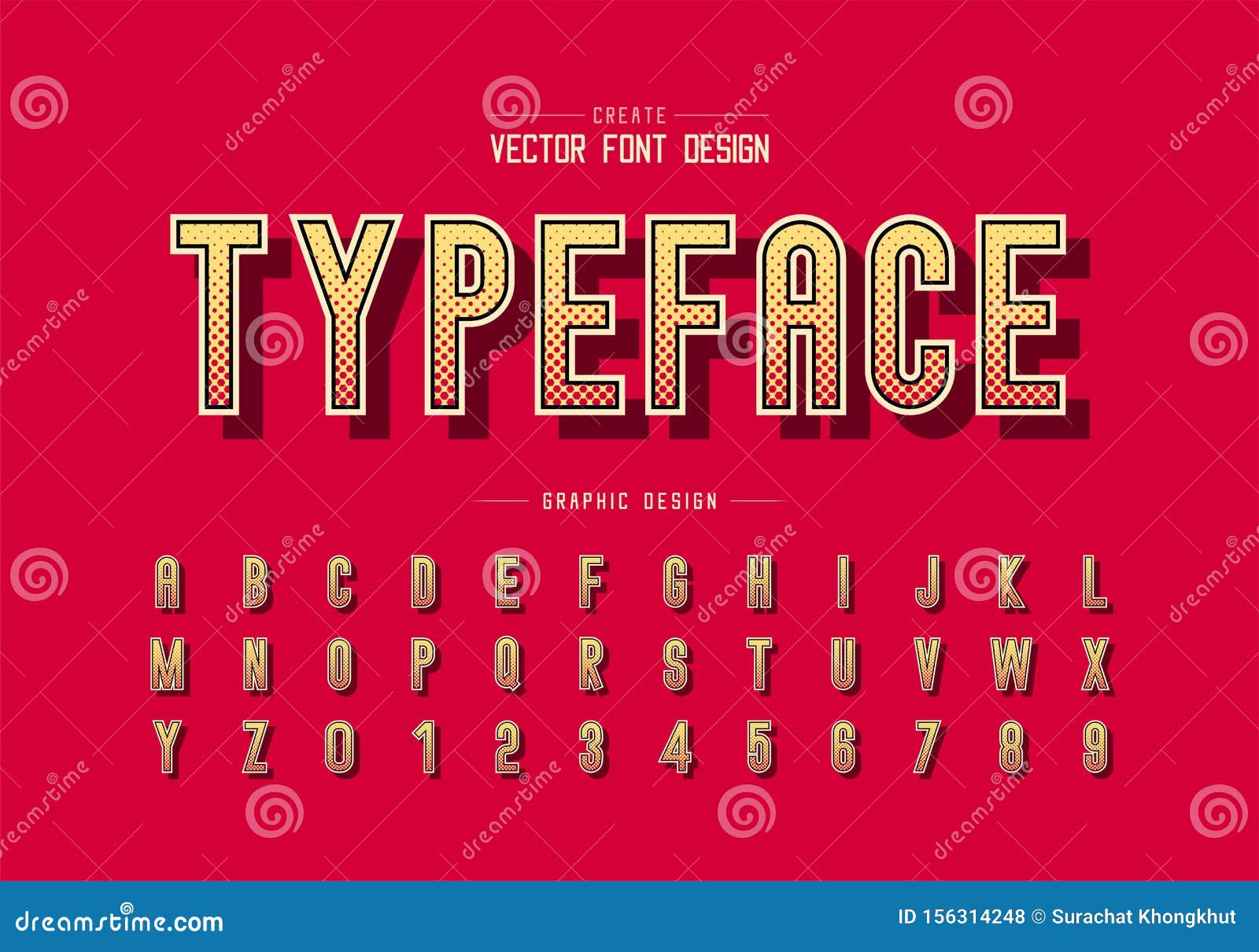 Halftone Font And Alphabet Vector, Digital Letter Typeface And Number ...