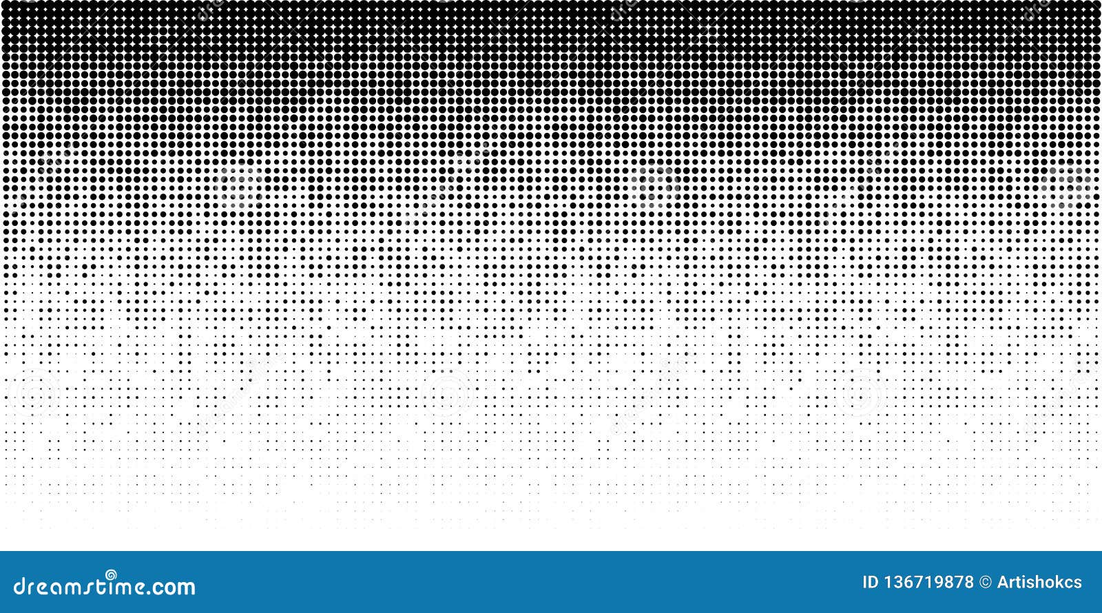 halftone horizontal gradient pattern. background using halftone random dots texture. grunge backdrop. technology. 