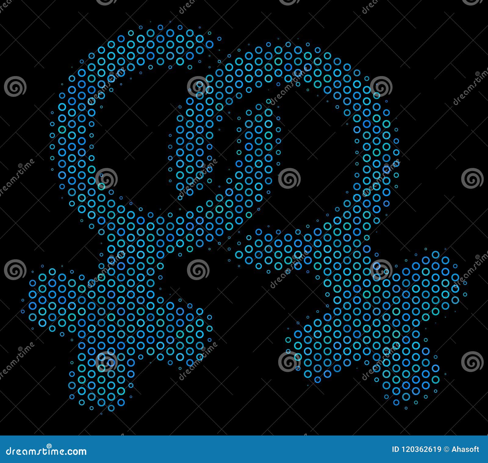 lesbi  collage icon of halftone bubbles