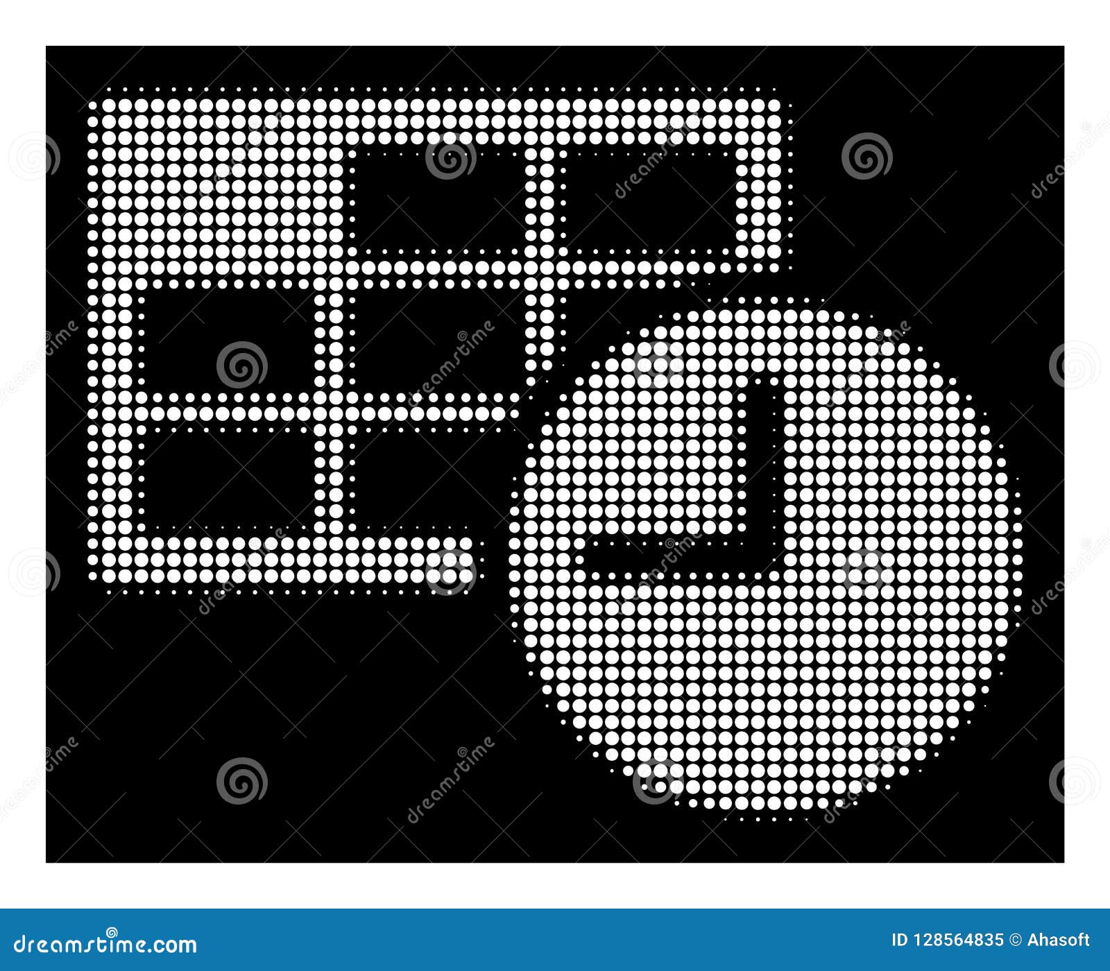 white halftone date and time icon stock vector illustration of element dots 128564835 dreamstime com