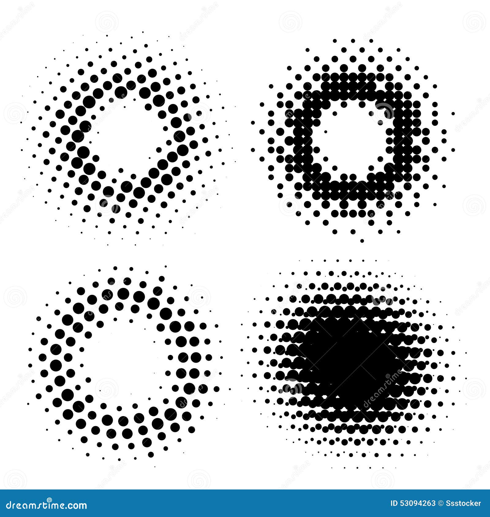 Halftone Radial Elements Stock Vector Illustration Of Advertisement