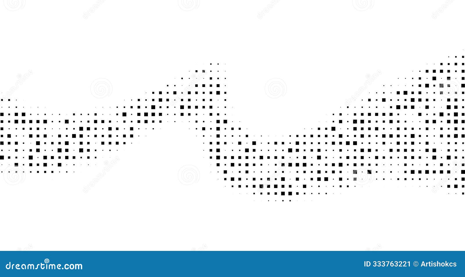 halftone rhythm black wave.  . halftone square dots pattern