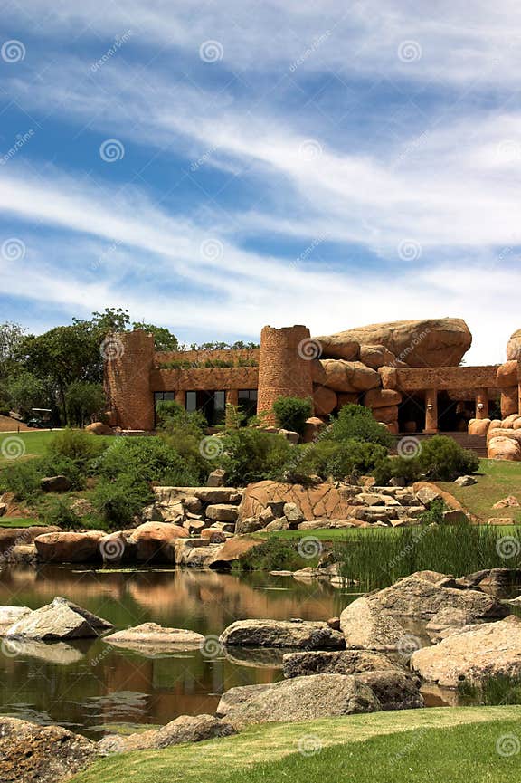 Halfway House on the Golf Course. Stock Photo Image of plants